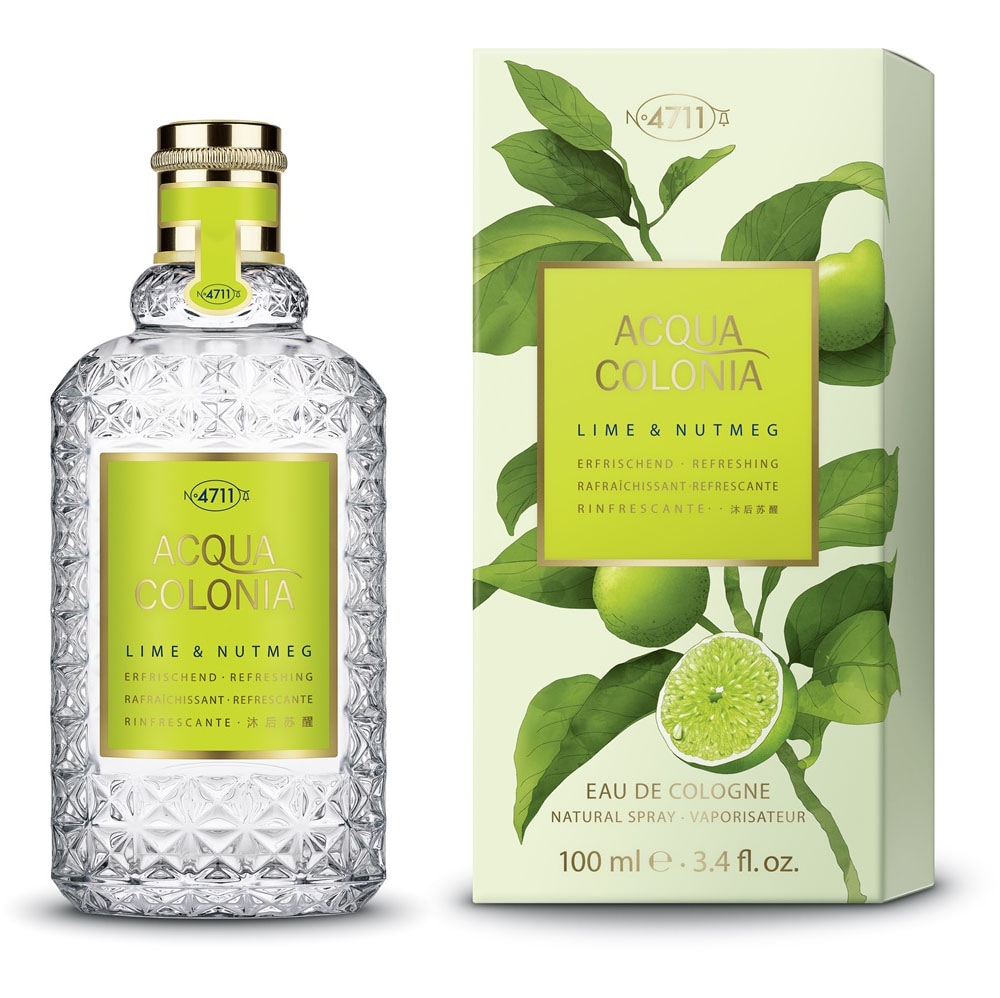 4711 Eau de Cologne »4711 Acqua Colonia LIME & NUTMEG EAU DE COLOGNE NATURAL SPRAY 100 ML«, (Packung, 1 tlg.), harmonische Balance zwischen frischen und warmen Noten