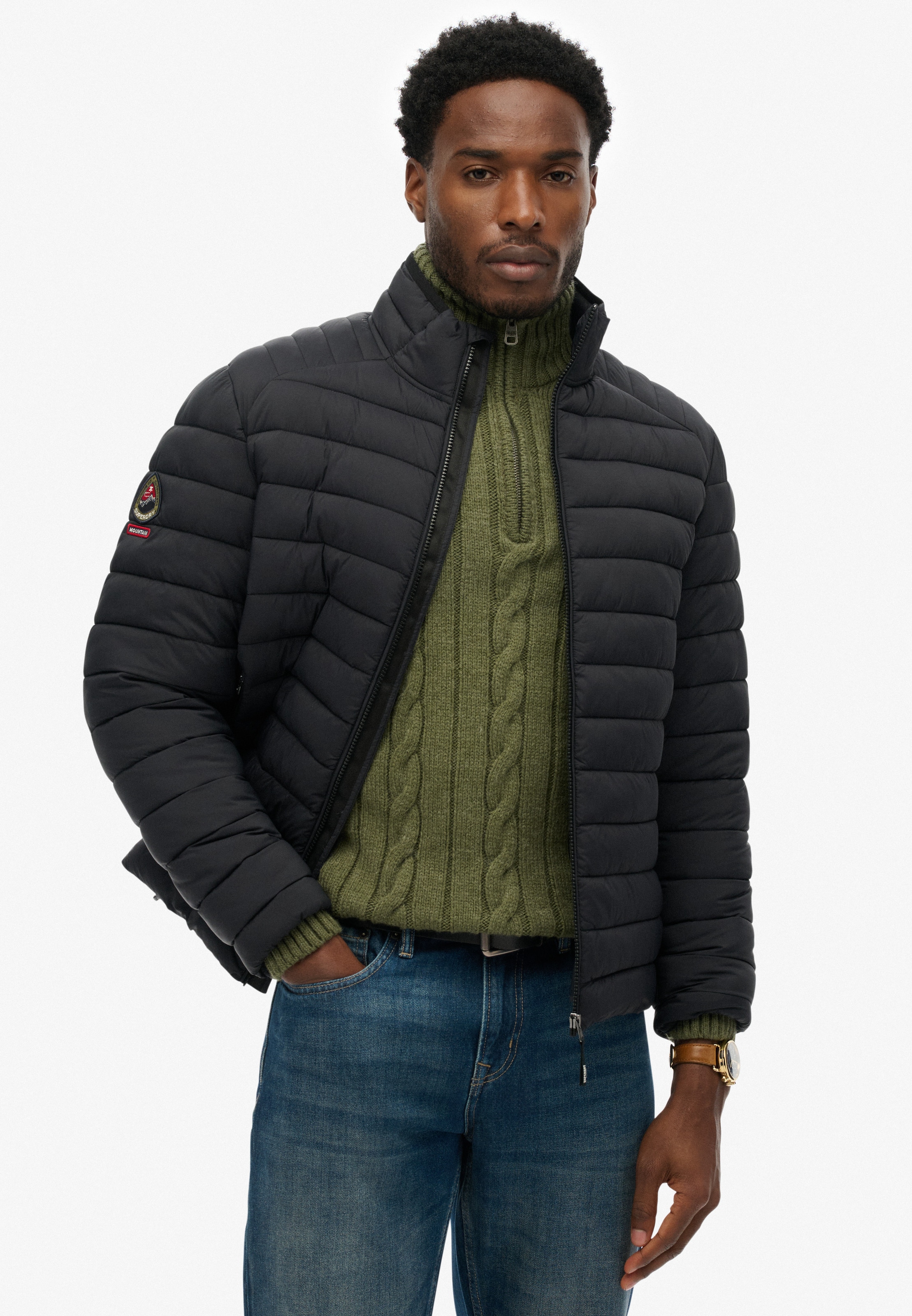 Superdry Steppjacke »FUJI LITE PADDED JACKET« ohne Kapuze