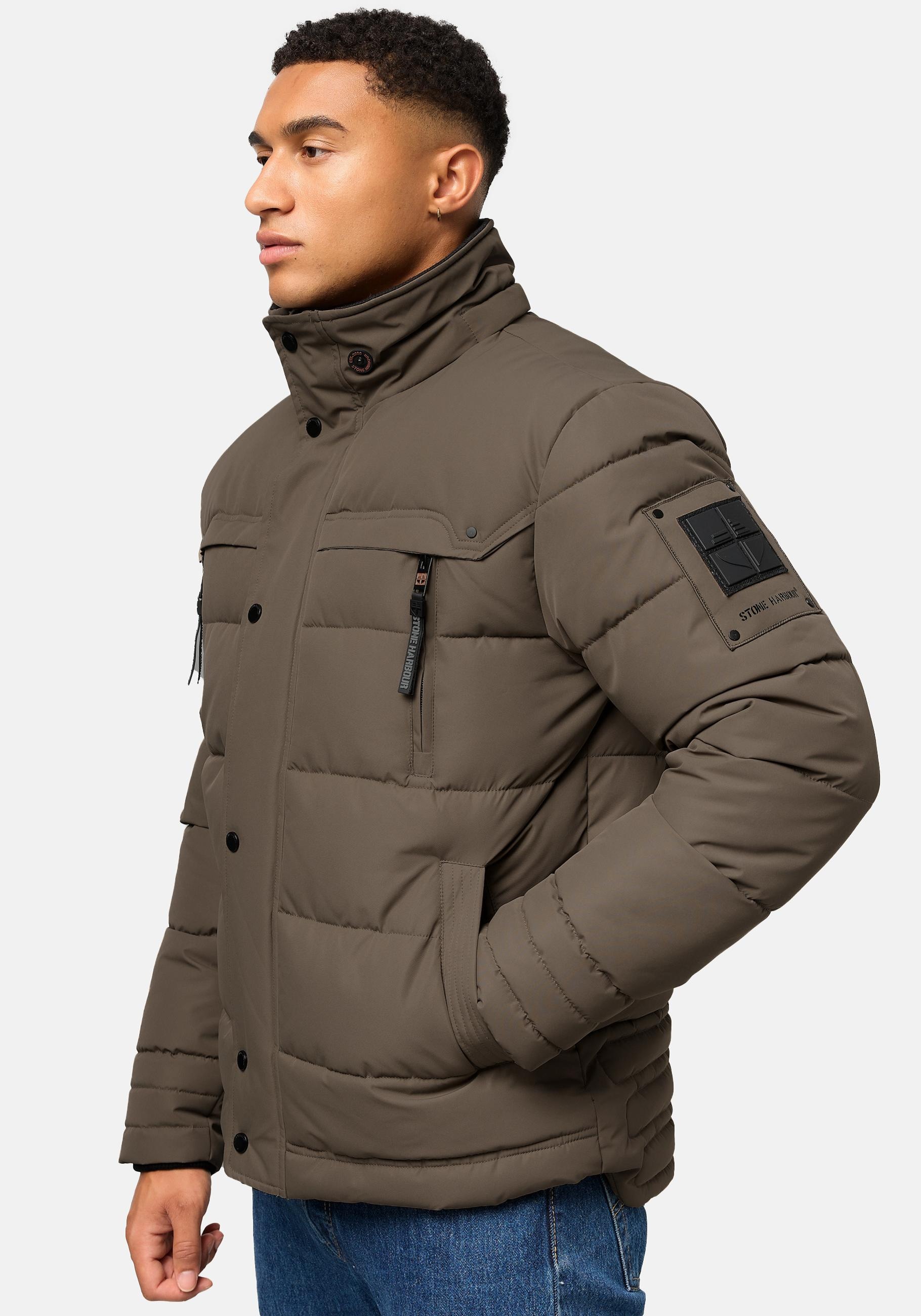 Stone Harbour Steppjacke »Witas«, mit Kapuze, gesteppte Herren Winterjacke mit abnehmbarer Kapuze