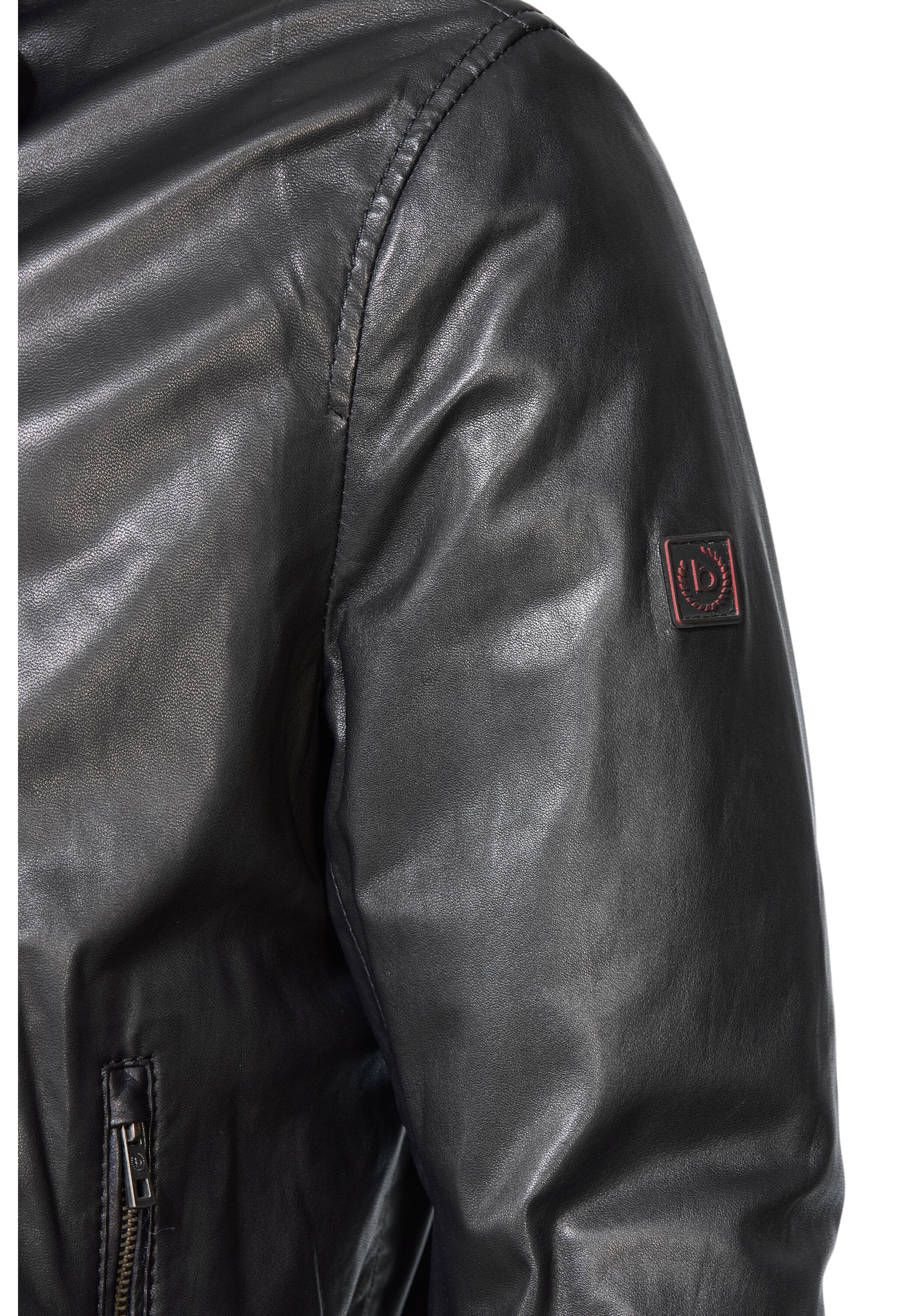 bugatti Blouson »BUGIOVANNI« ohne Kapuze aus hochwertigem Leder