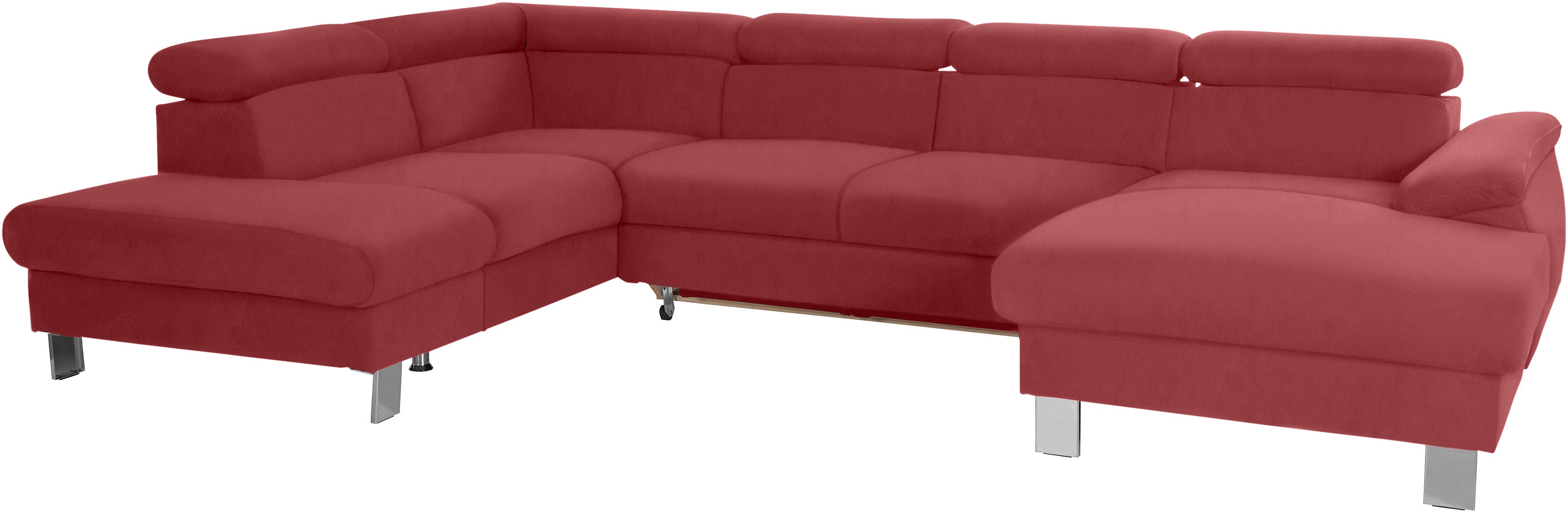 COTTA Wohnlandschaft "Komaris U-Form, B: 320 cm" mit Kopfteilverstellung, optional Schlaffunktion, Bettkasten & Licht