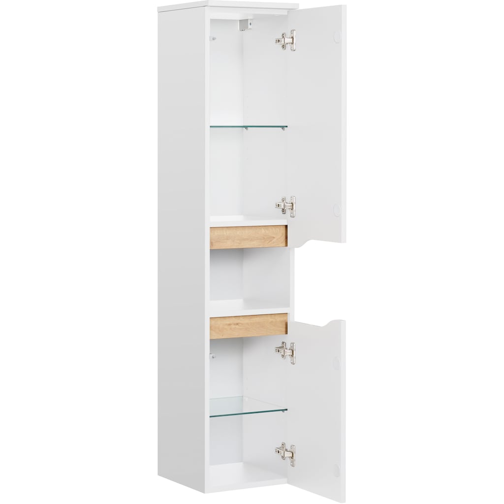 Saphir Midischrank »Quickset Badschrank 30 cm breit, 2 Türen, 1 Nische, 2 Einlegeböden«