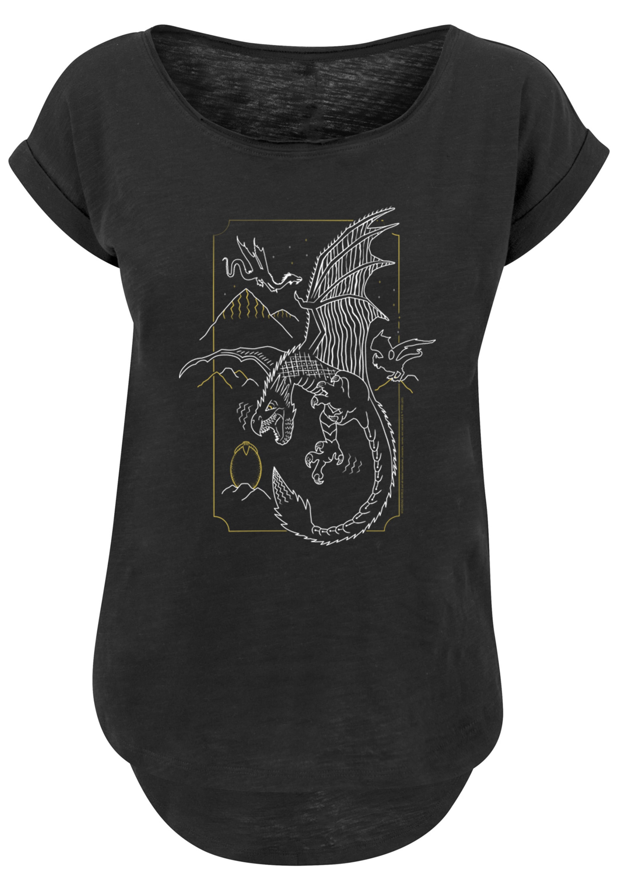 F4NT4STIC T-Shirt »Harry Potter Dragon Line Art«, Print