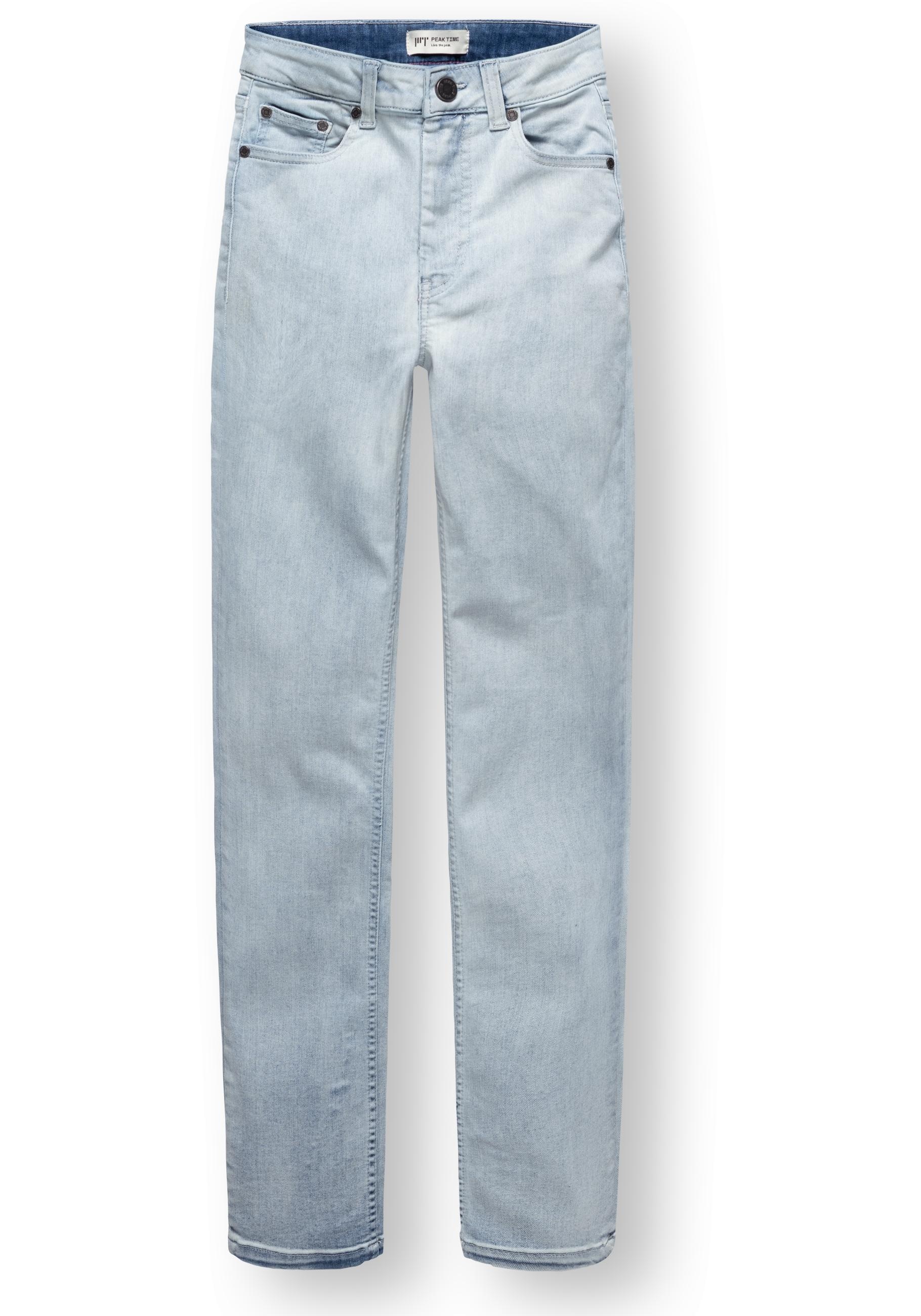 PEAK TIME Straight-Jeans »Galaxa« Gerade Damen Jeans mit Logoprägung