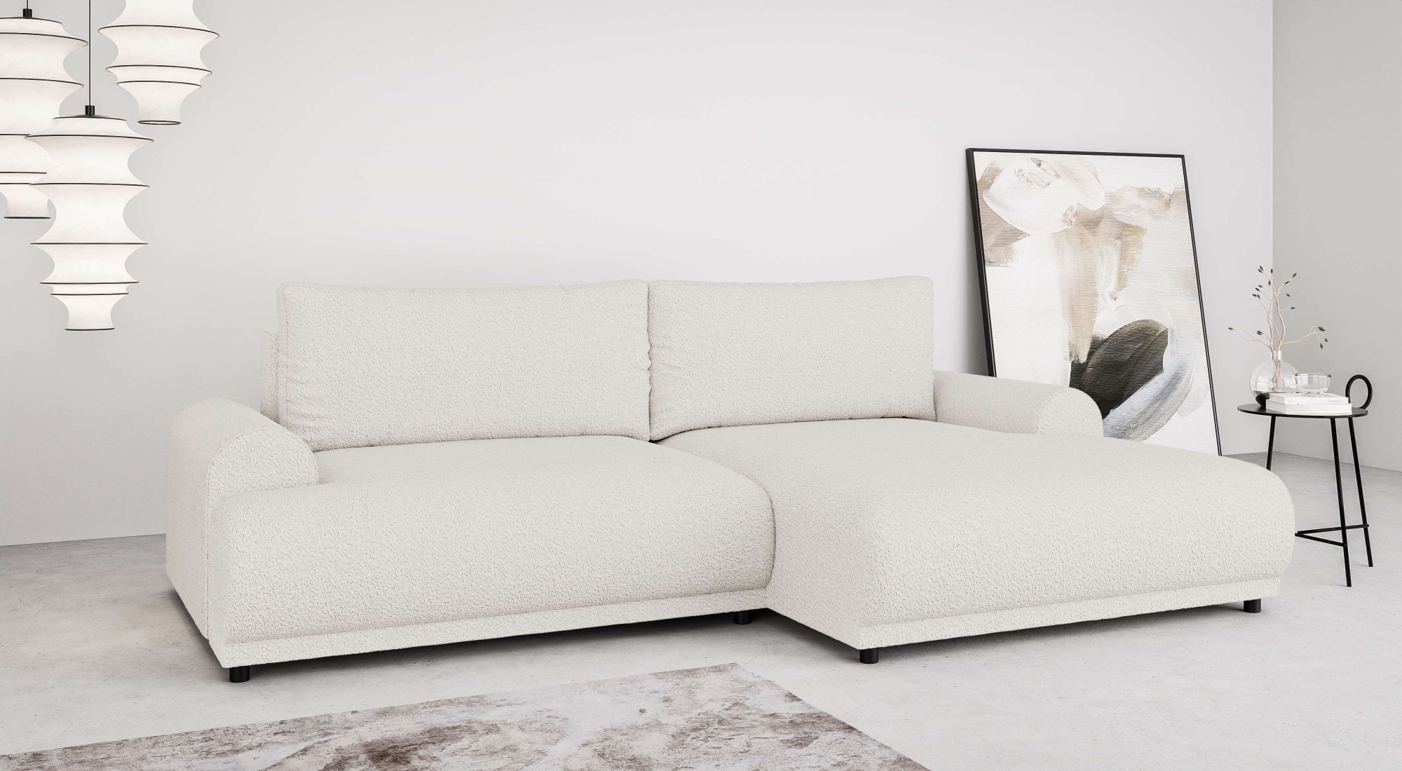 INOSIGN Ecksofa "Marsby, mit Bettfunktion und Bettkasten, Maße: B/H/T 242/6 günstig online kaufen