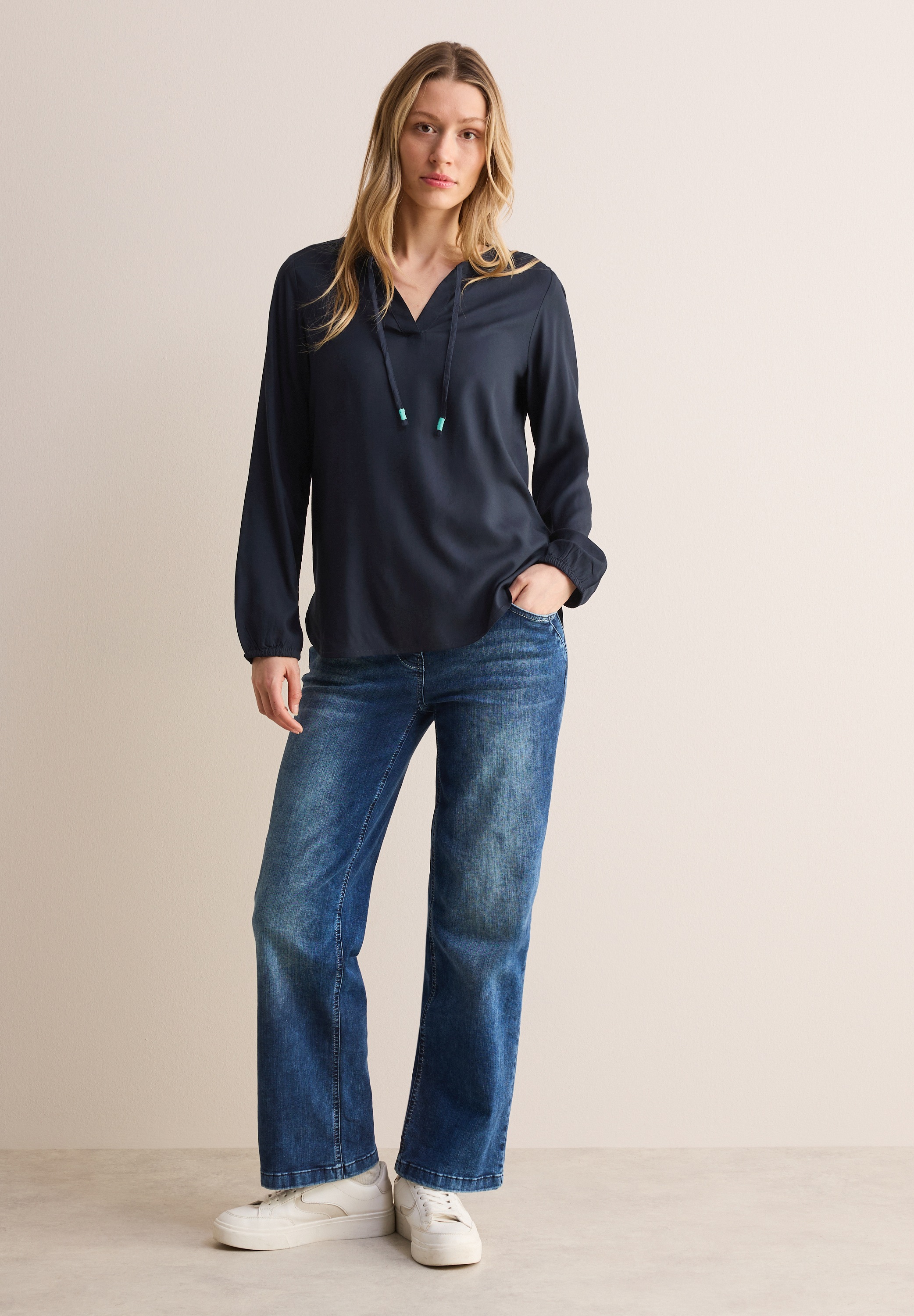 Thumbnail - Cecil Langarmbluse aus softer Viskose