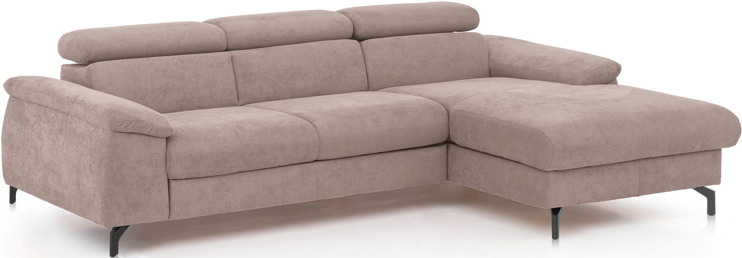 COTTA Ecksofa "Kitty L-Form, B: 242 cm" mit Kopfteilverstellung, optional Schlaffunktion & Bettkasten