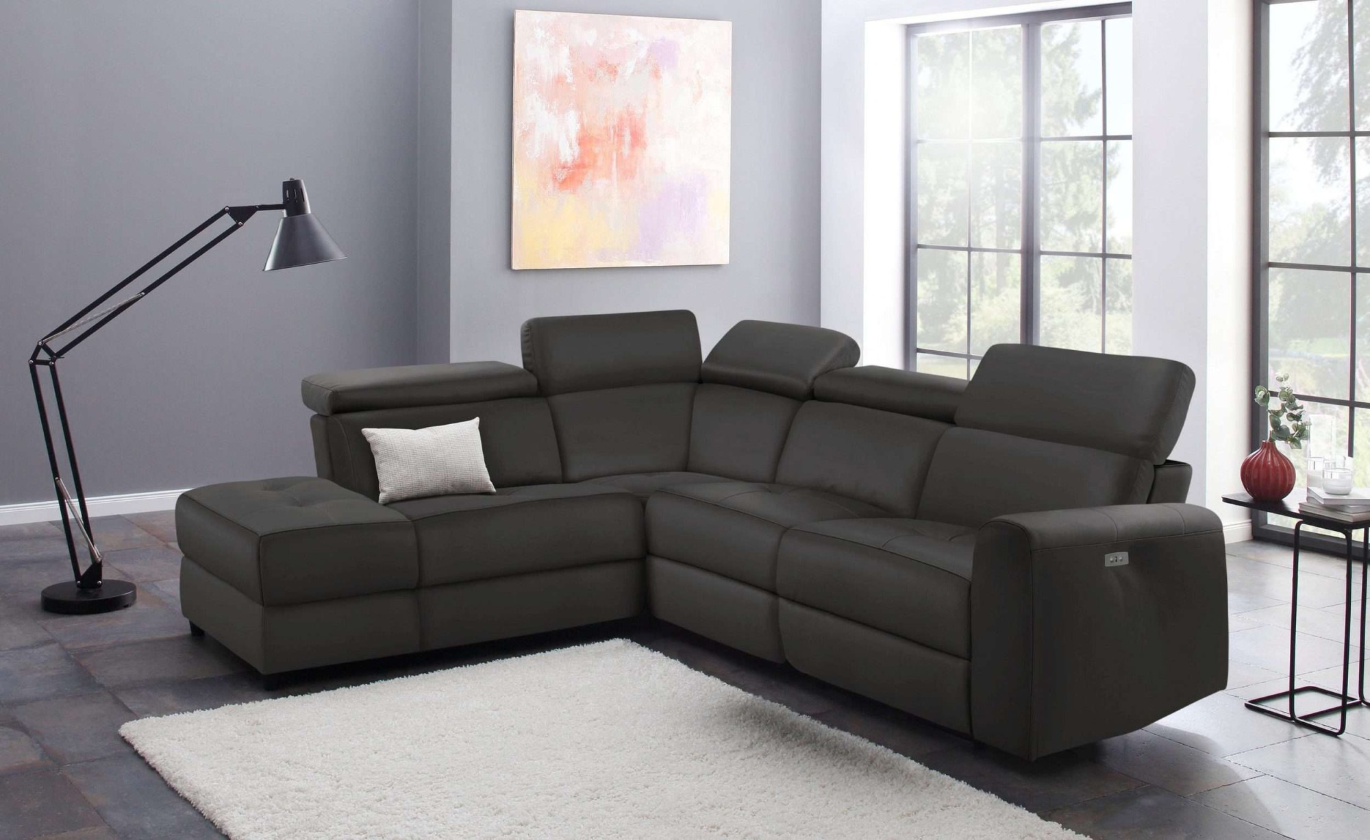 Home affaire Ecksofa »Sentrano, L-Form,«, 273 cm, man. o. elektr. Relaxfunktion und USB/Kopfverstellung