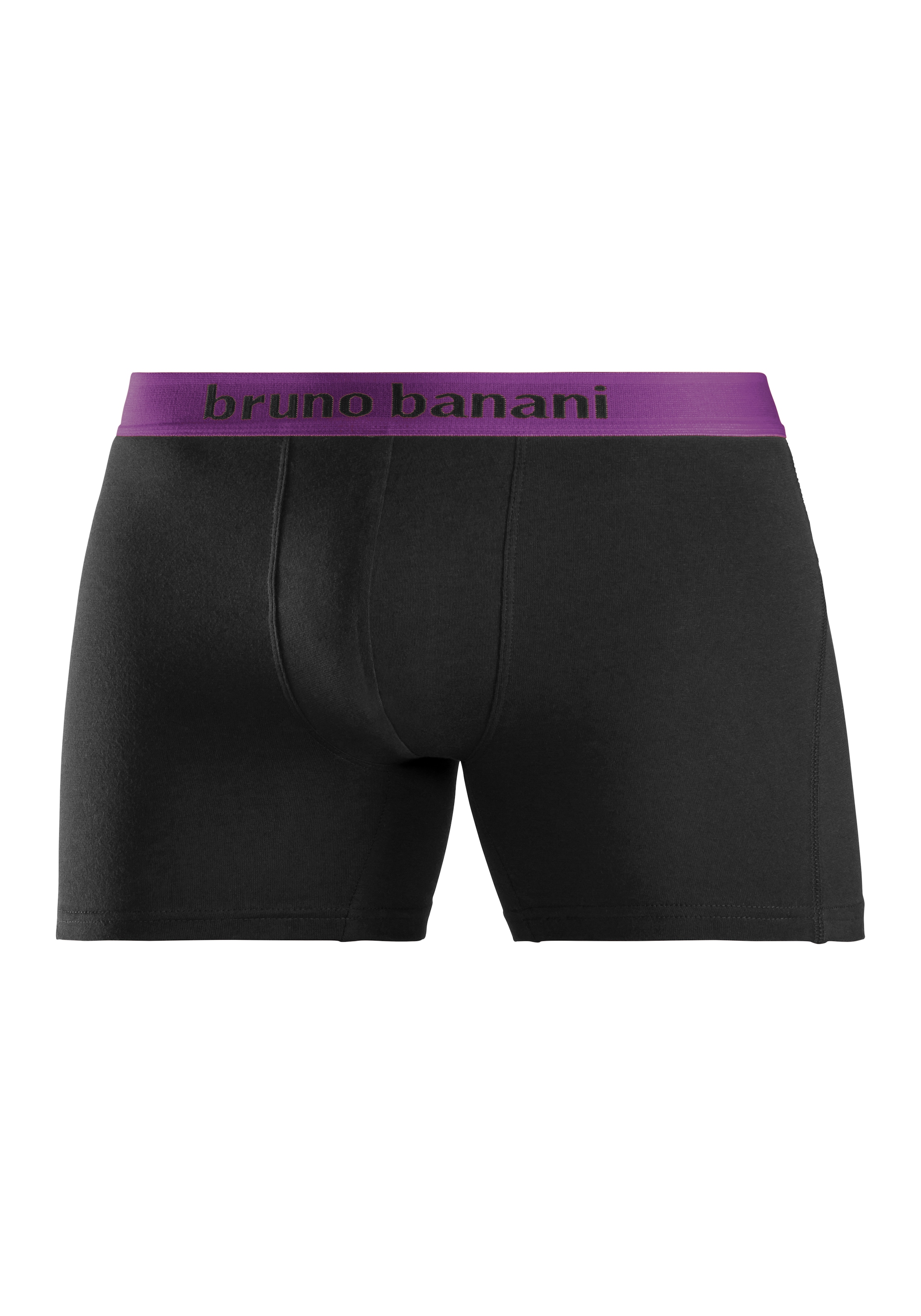 Bruno Banani Boxer »Unterhose für Herren«, (Packung, 4 St.), mit längerem Bein und auffälligen Logobund