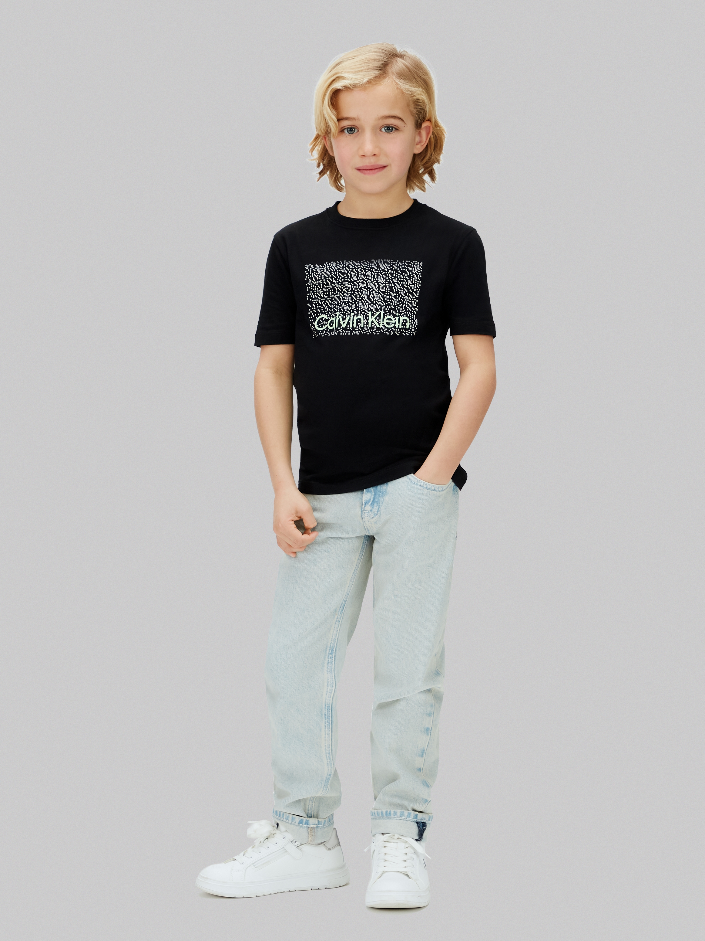 Calvin Klein Jeans T-Shirt »PERFORATION T-SHIRT« Regular fit für Kinder mit Markenprint