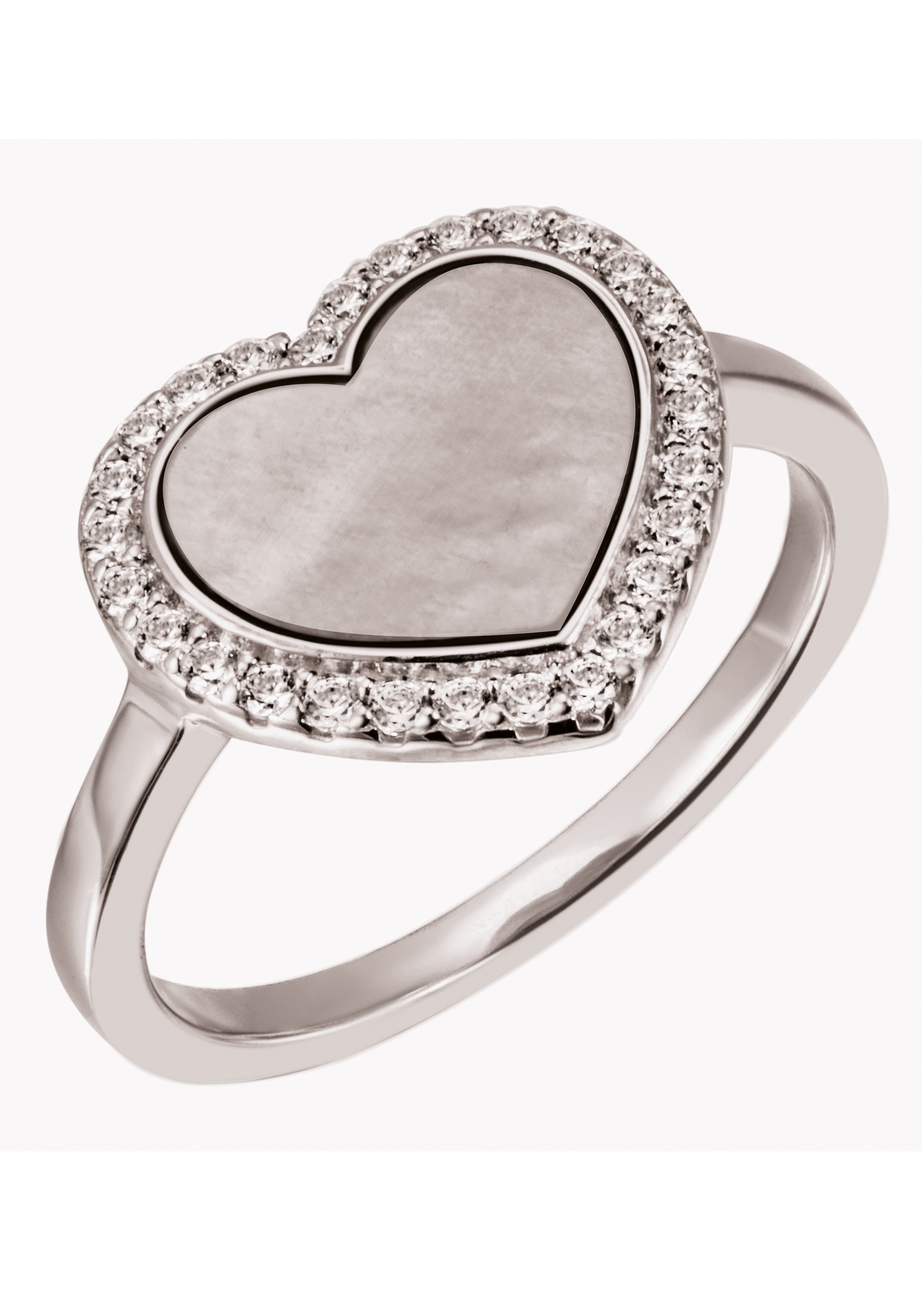 Fingerring »Schmuck Geschenk Silber 925 Silberring Herz "LIEBE"«, mit Zirkonia...