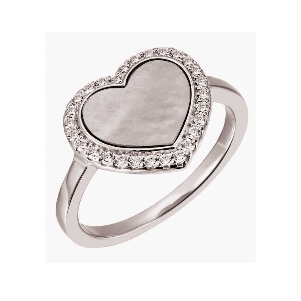 Firetti Fingerring »Schmuck Geschenk Silber 925 Silberring Herz "LIEBE"«