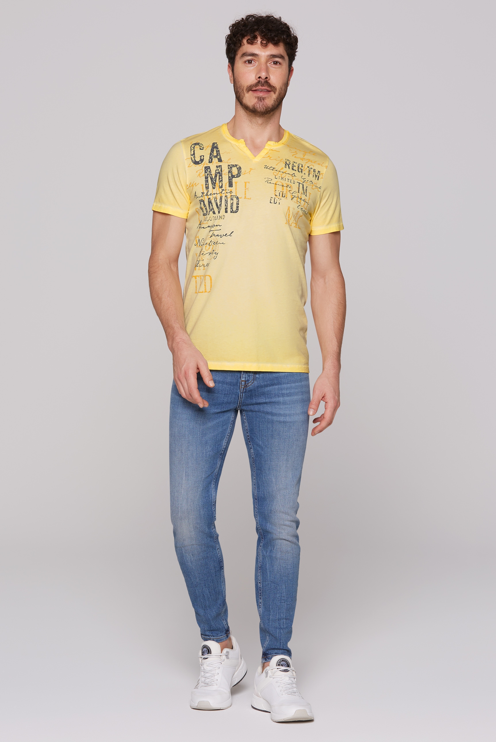 CAMP DAVID Rundhalsshirt, aus Baumwolle
