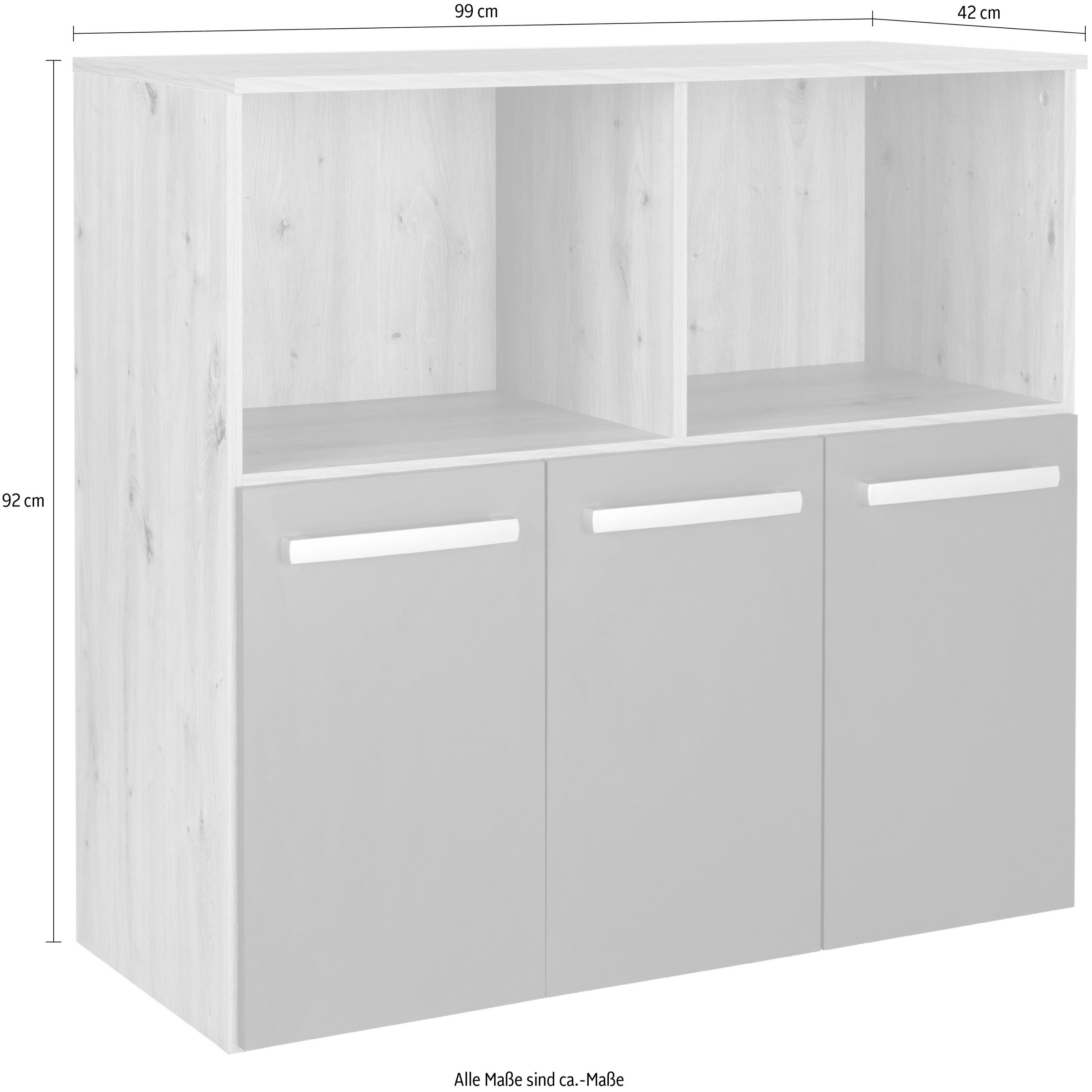 arthur berndt Kinderregal »Alessio« Modernes Spielzeugregal mit 3 geräumigen Schubkästen