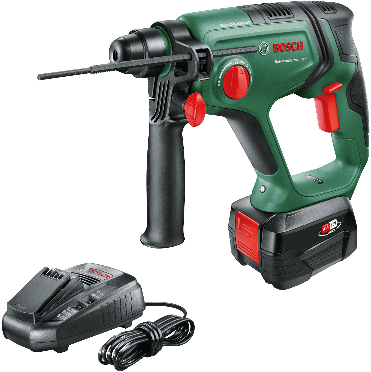 Bosch Home & Garden Akku-Bohrhammer "UniversalHammer", mit Akku 18V/4,0Ah und Ladegerät AL 1