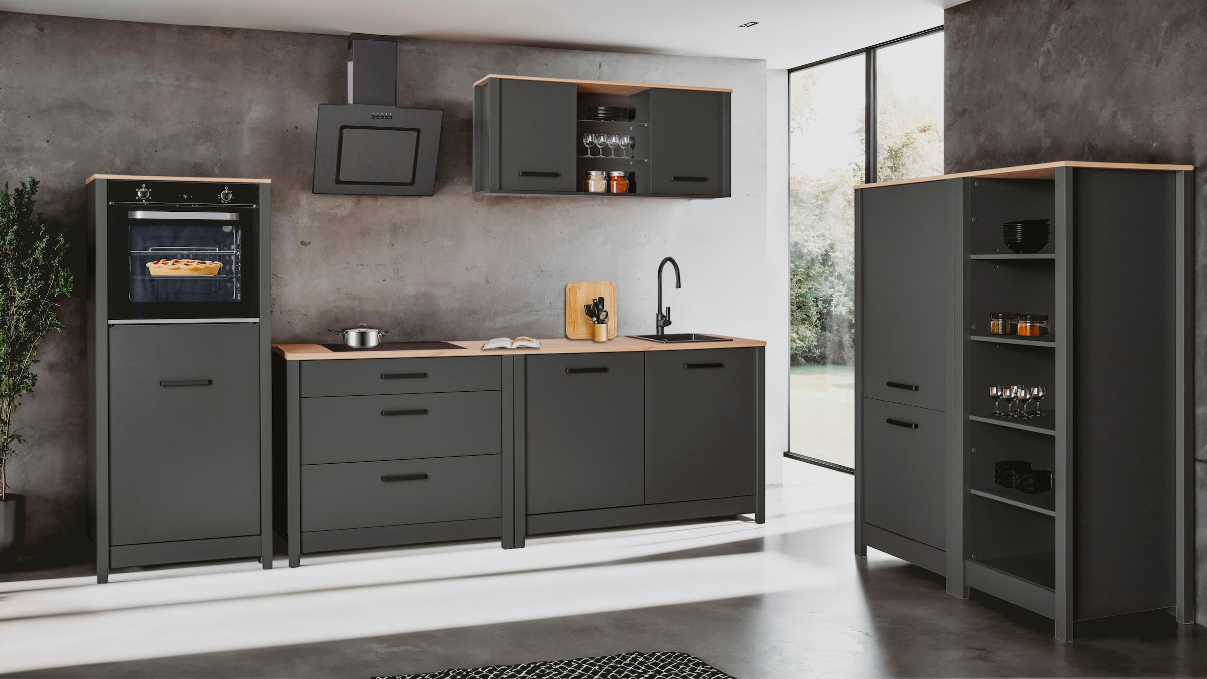 Inter Link Standregal »Regal Veneto« 1 Stk. tlg. Stauraum-Modul, passend zur Modularen Küche, 60x60x167 cm