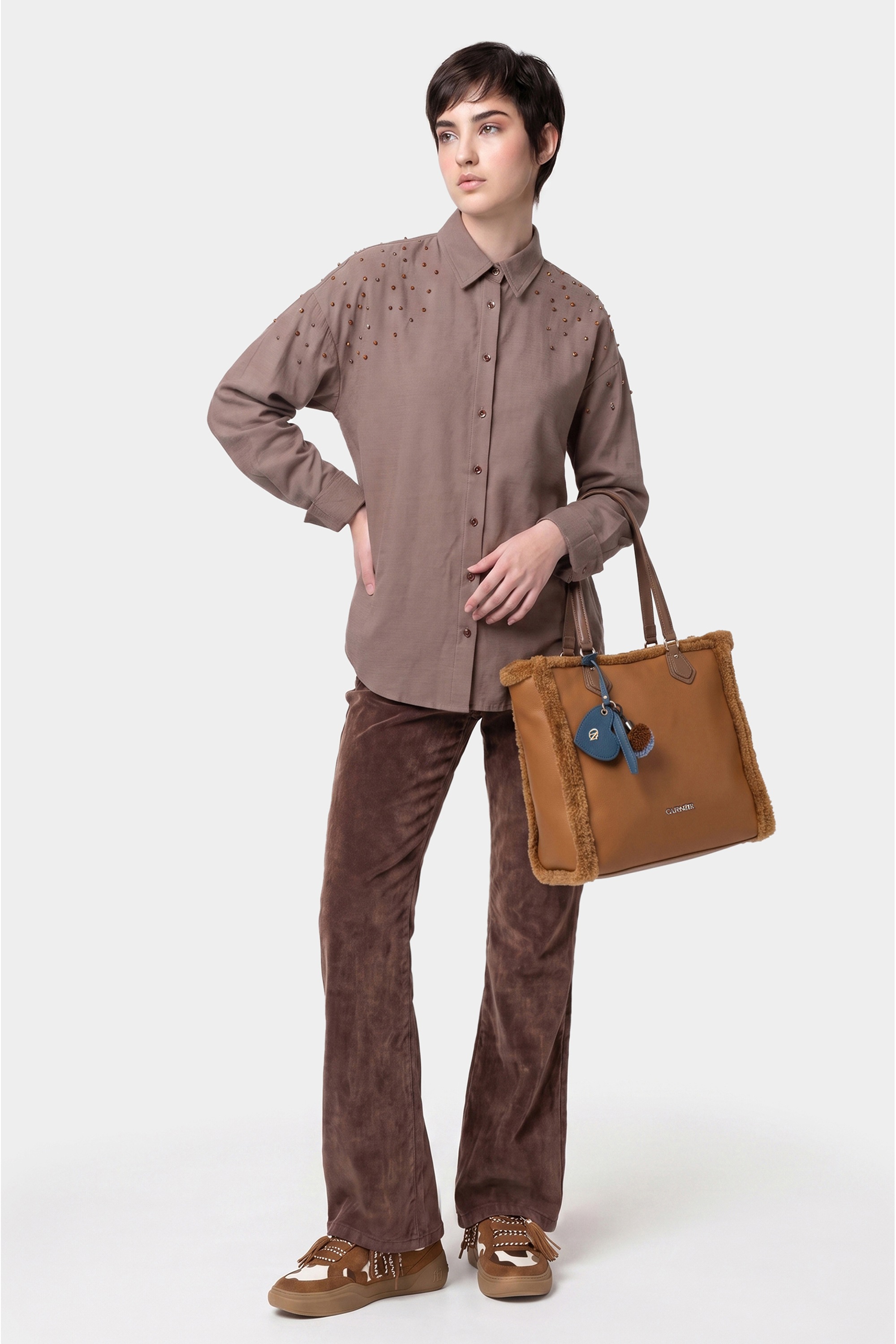 CAFèNoir Tragetasche »SHOPPER WITH CHARM C3NF1131 Damen« Tragetasche Damen, Shopper, Einkaufstasche, Fashion, Lifestyle, Sale