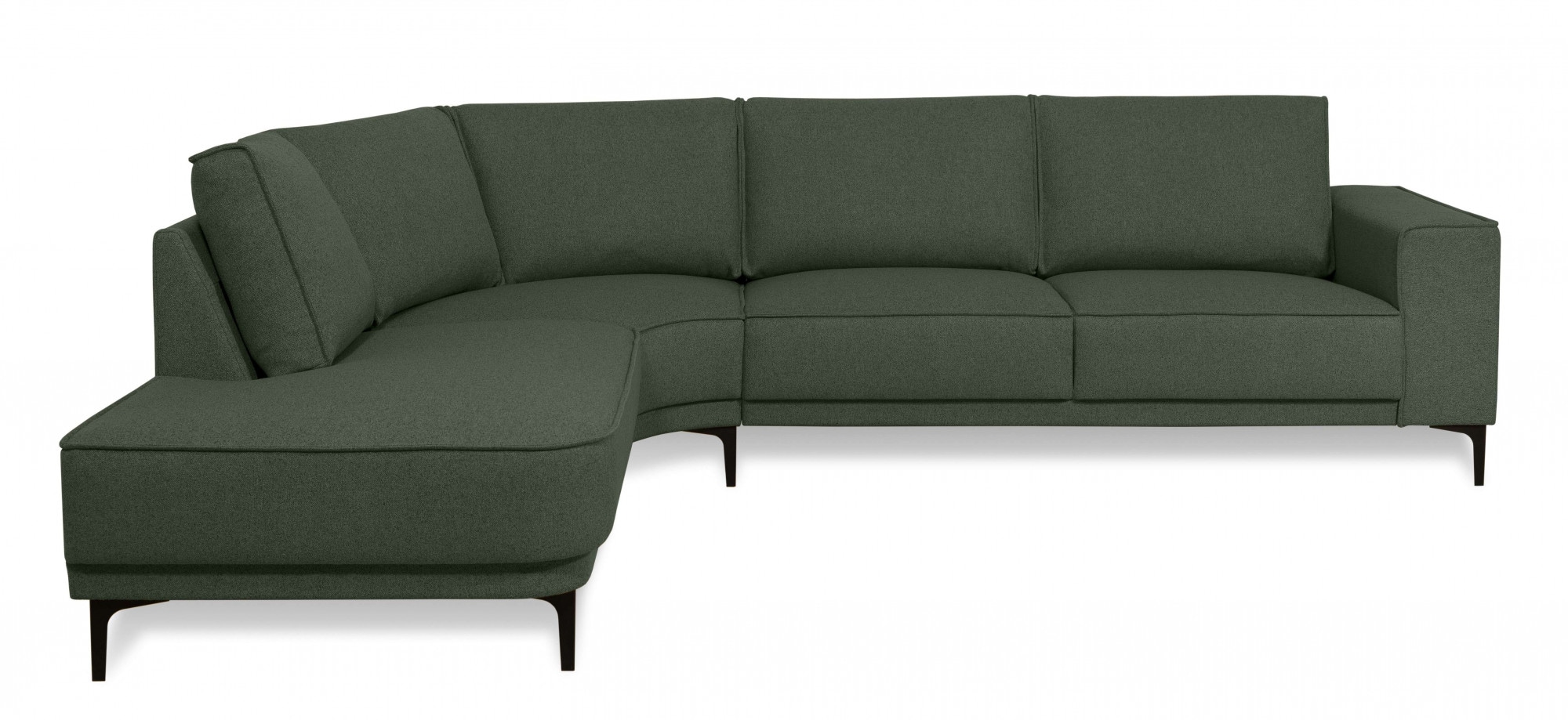 Places of Style Ecksofa »Casina«, mit abgerundeter Ottomane, in einem weichen Chenille-Stoff