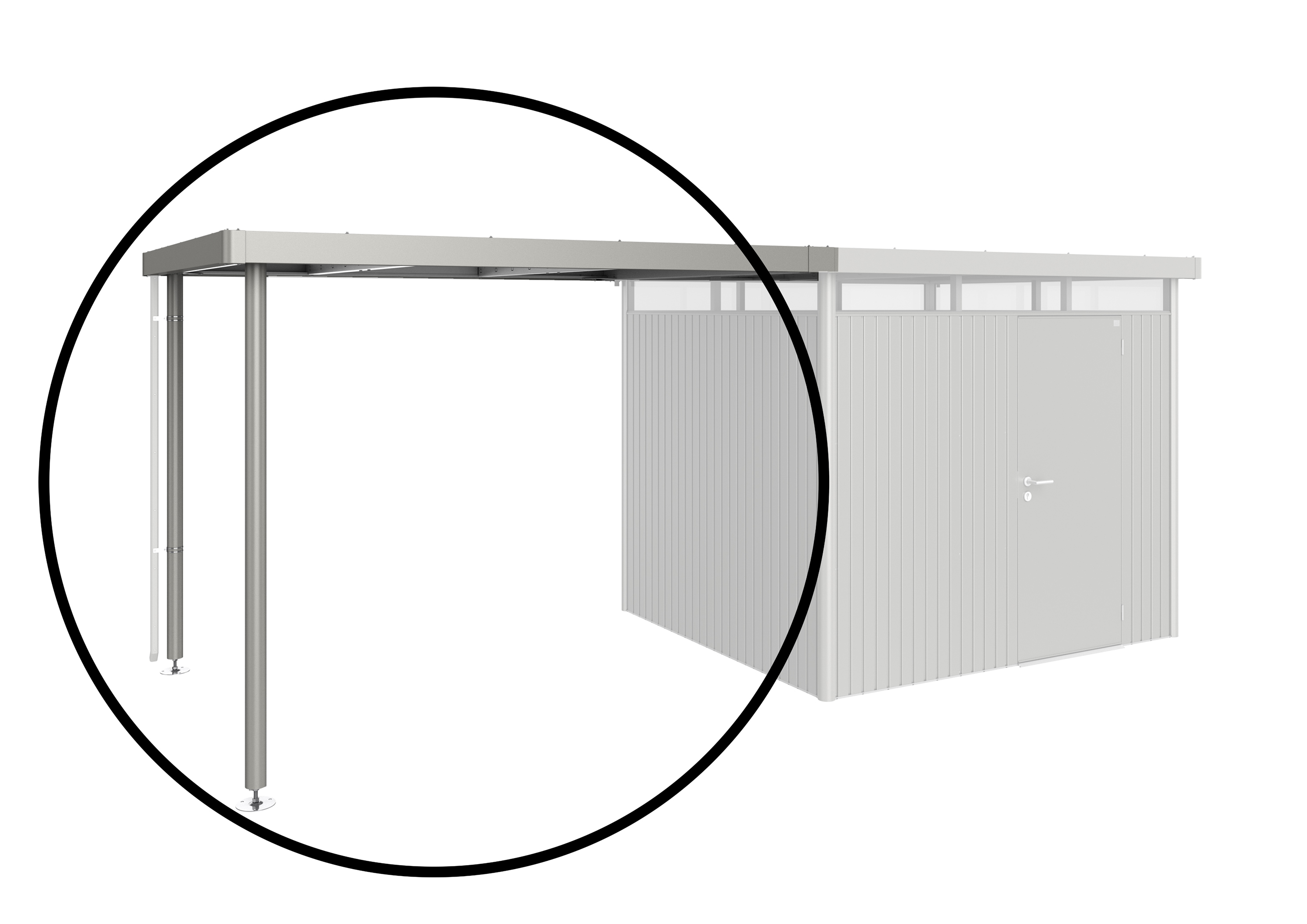 Biohort Gerätehaus-Anbaudach "für Gerätehaus HighLine Gr. L H3, verschiedene Farben"