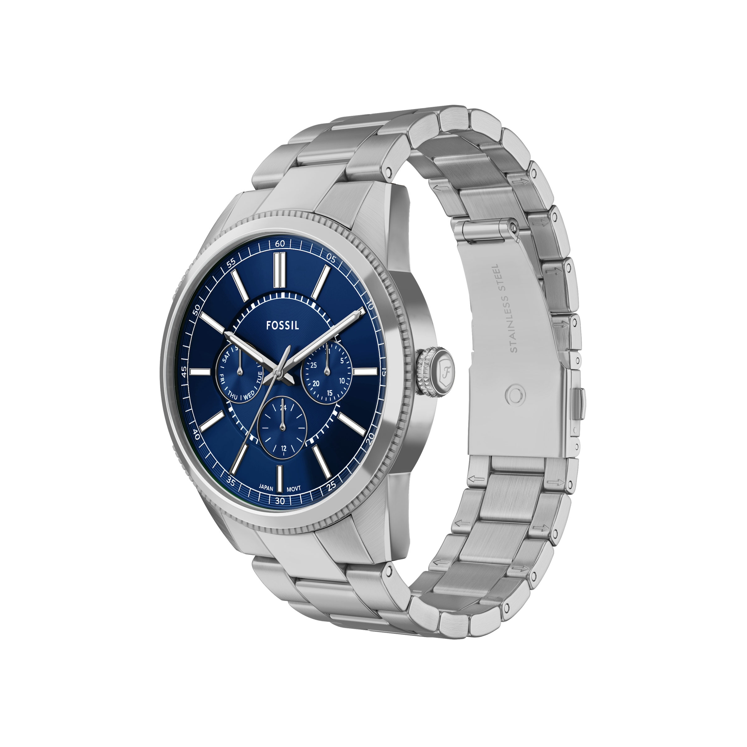 Fossil Quarzuhr »PEARSON«, Armbanduhr, Herrenuhr, Edelstahlarmband, analog, Tag, Wochentag