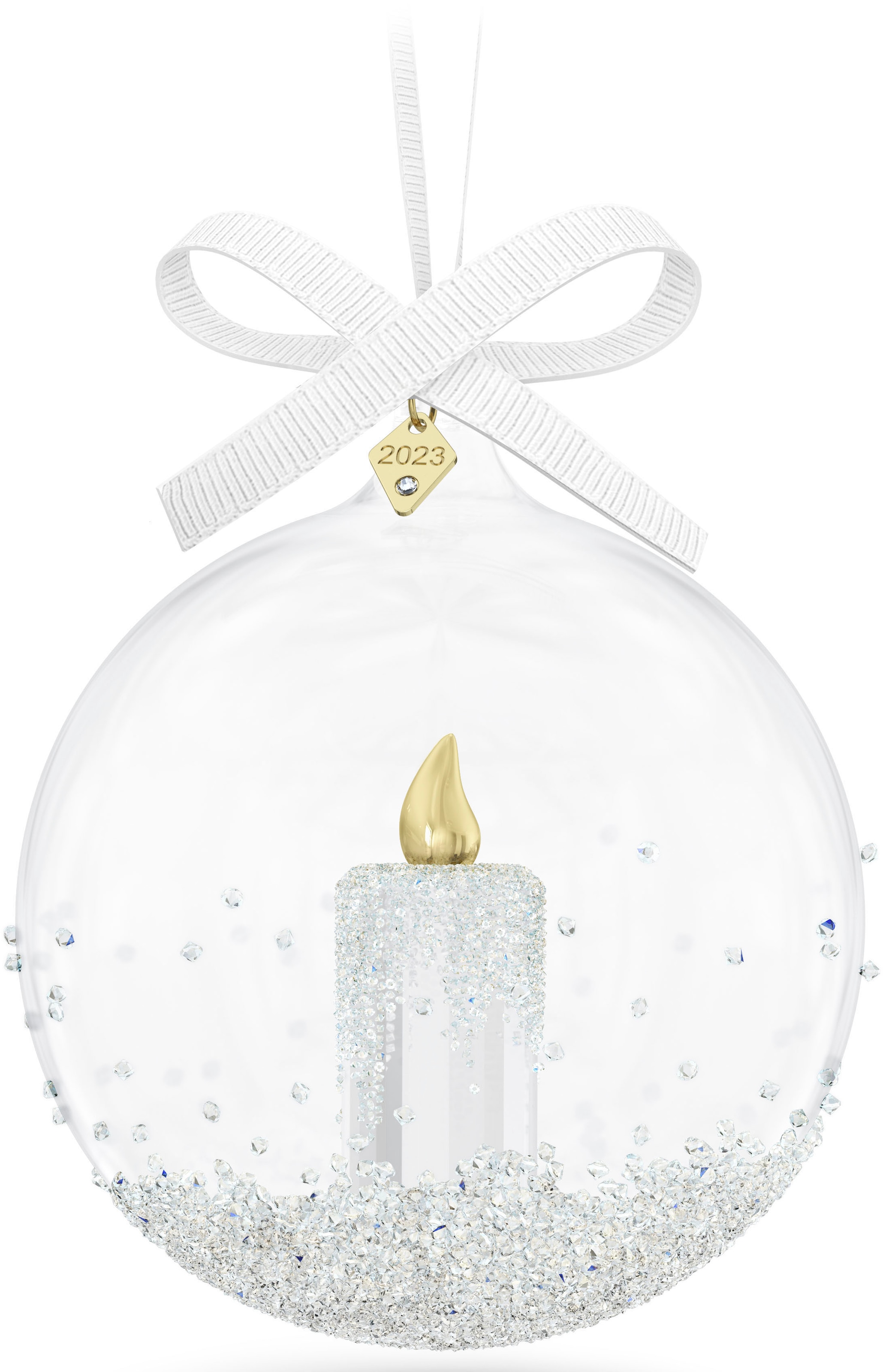 Swarovski Dekohänger »BALL ORNAMENT 2023, Weihnachtskugel mit Kerze, 5658439«, (1 St.), Swarovski® Kristall
