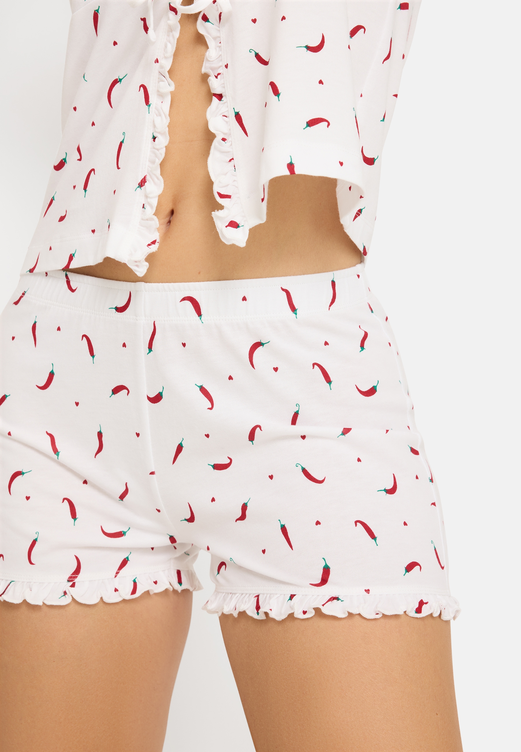 LSCN by LASCANA Shorty 2 mit süßem Chilli-Print