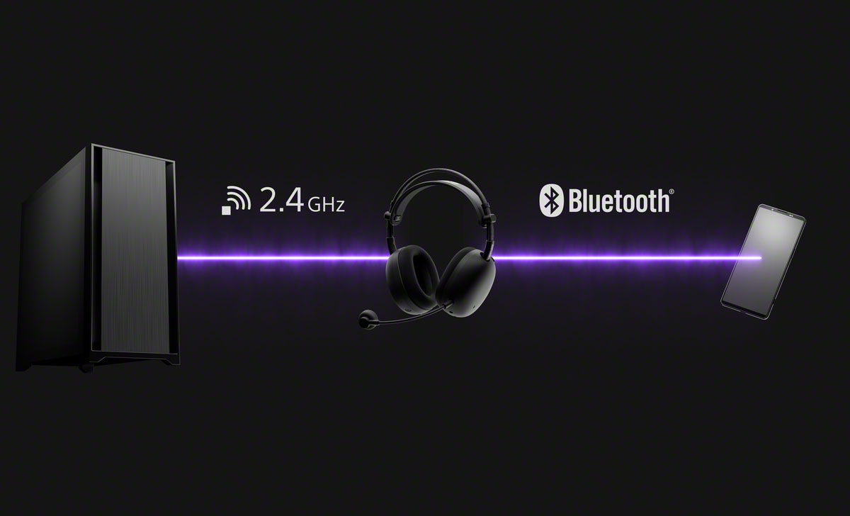 Sony Gaming-Headset »INZONE H9 II«, A2DP Bluetooth-AVRCP Bluetooth-Bluetooth-HFP-HSP, Adaptive Noise-Cancelling-Freisprechfunktion-Mikrofon abnehmbar-Rauschunterdrückung-Stummschaltung-Transparenzmodus