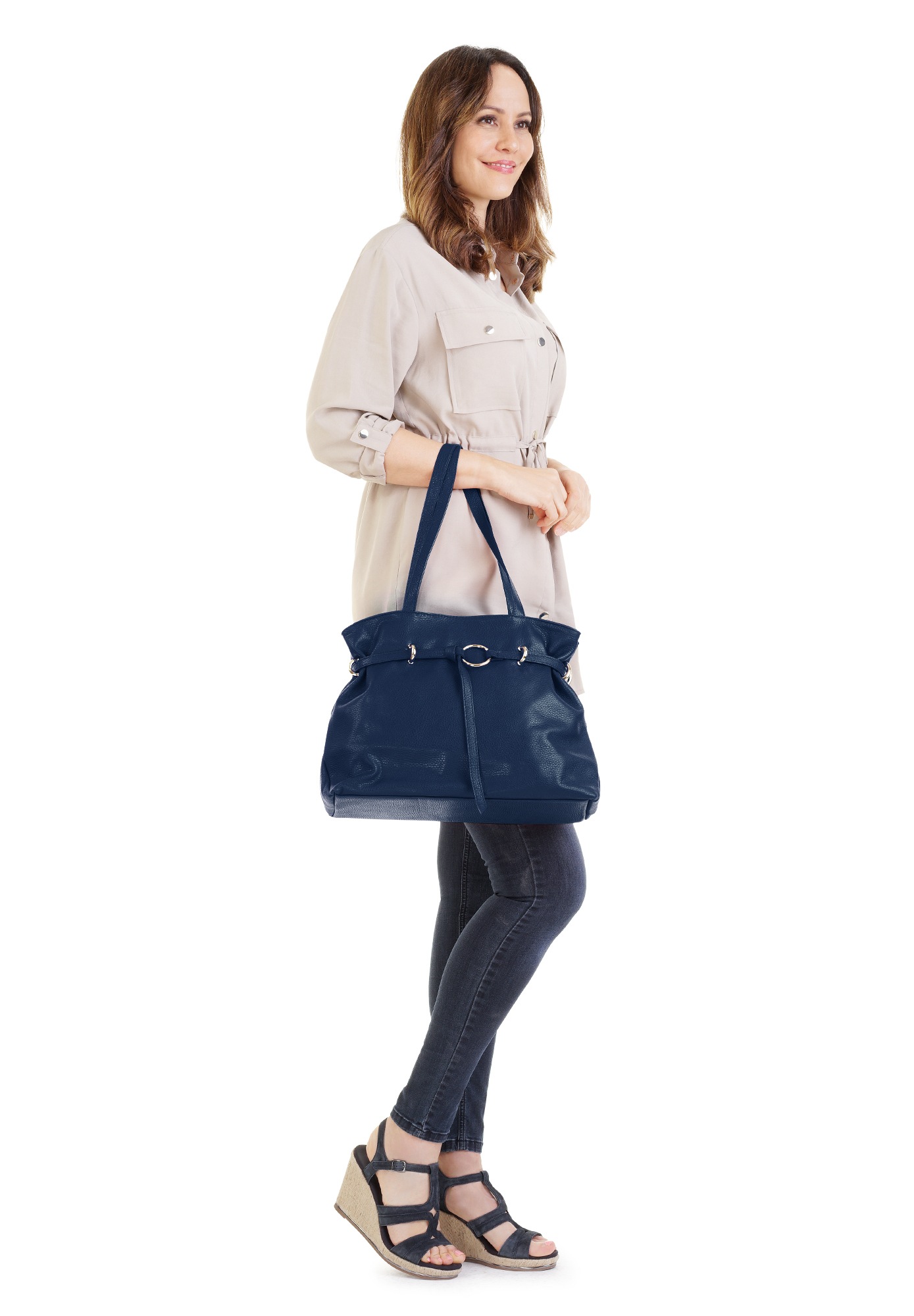 Samantha Look Henkeltasche echt Leder, Made in Italy günstig online kaufen