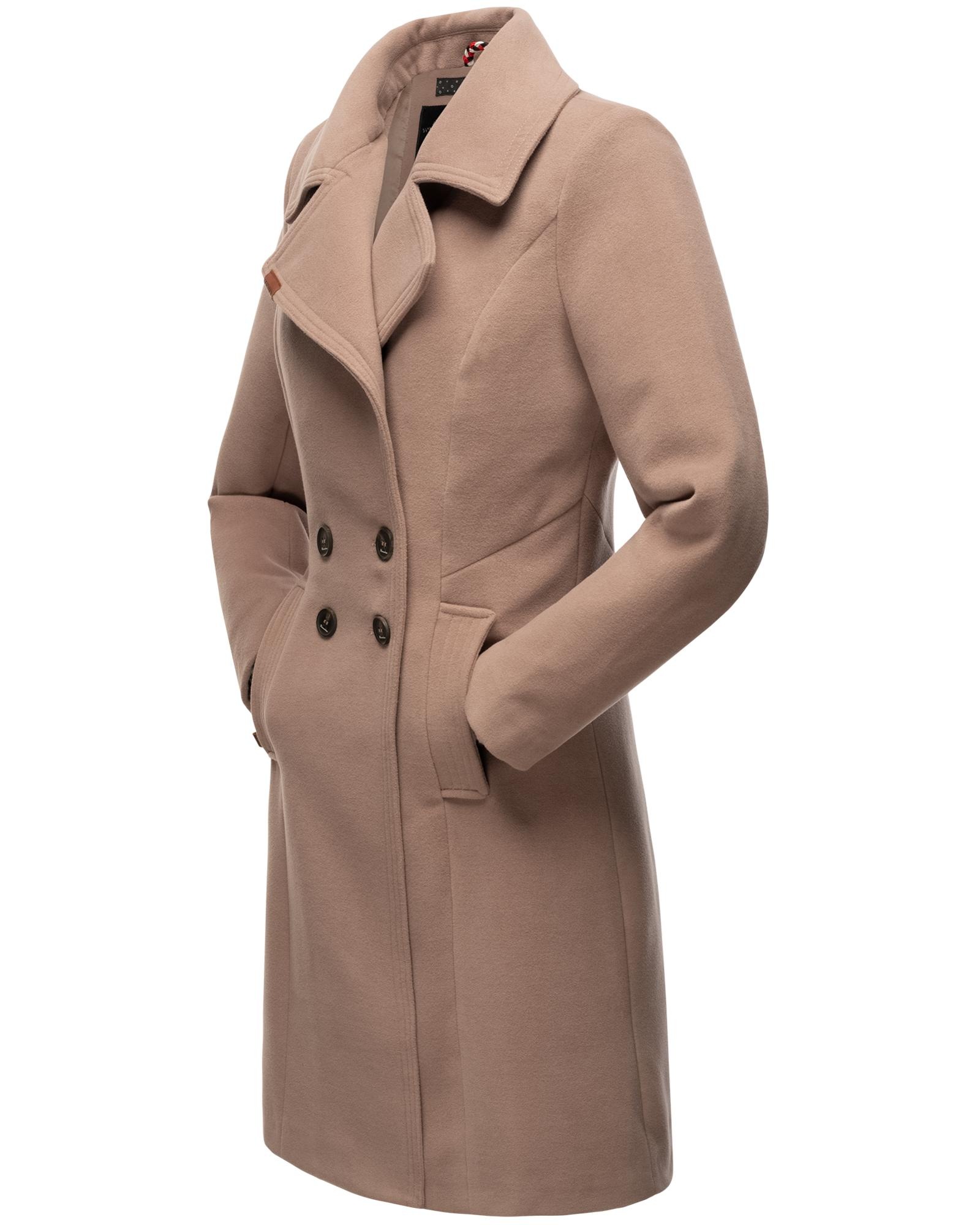 Navahoo Wintermantel »Wooly«, edler Damen Trenchcoat in Wollmantel-Optik