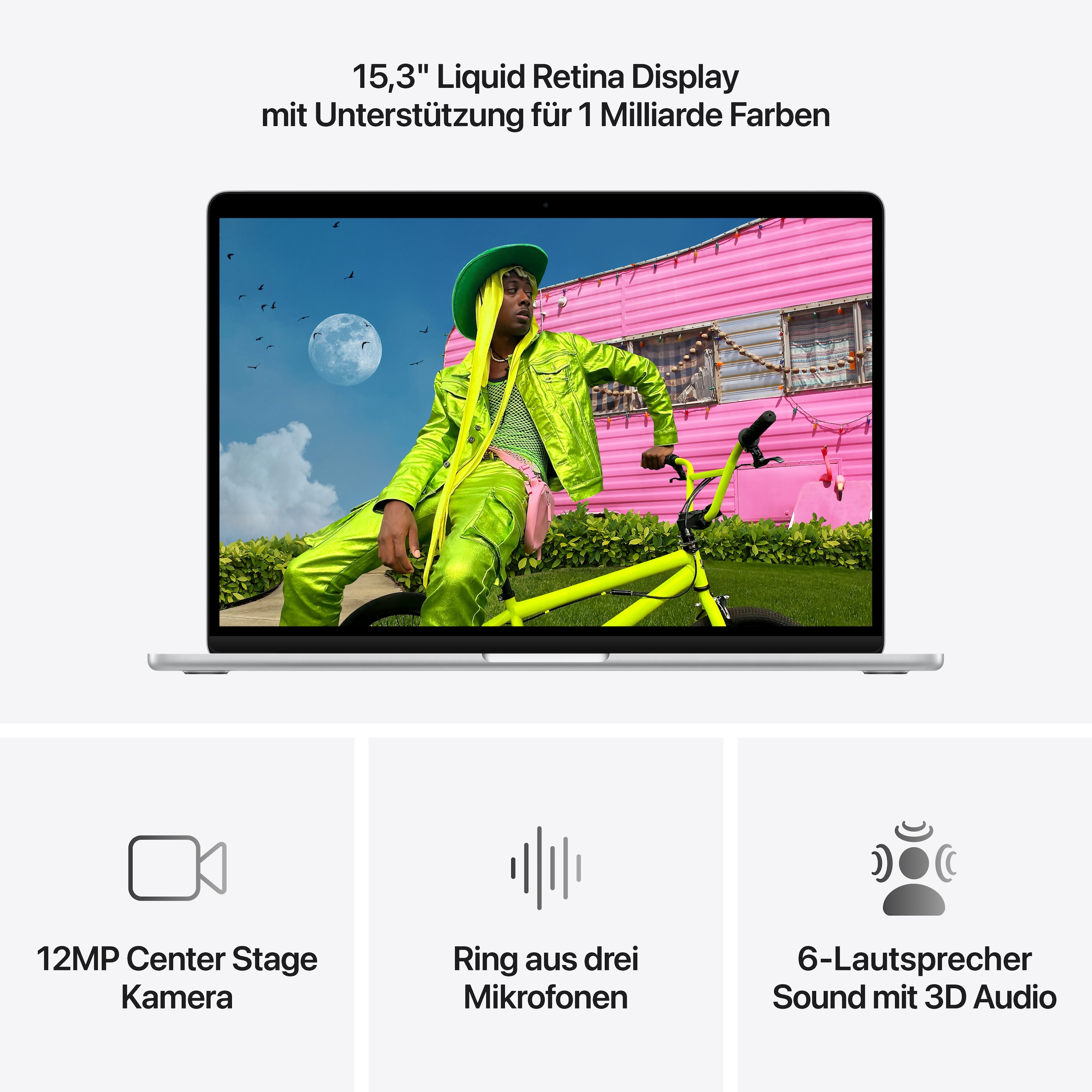 Apple Notebook »MacBook Air 15" CTO« 38,91 cm / 15,3 ″ Apple M5 10-Core GPU 1.000 GB SSD