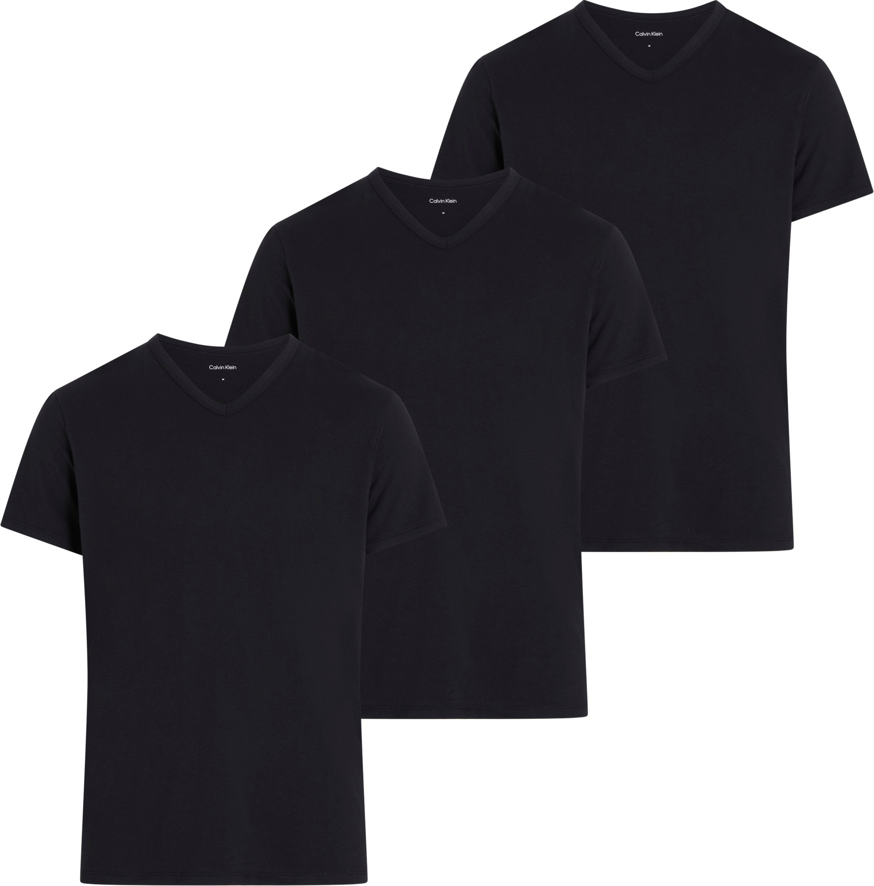 Calvin Klein Underwear T-Shirt »S/S V NECK 3PK«, (Packung, 3 tlg., 3er-Pack), mit Logo am Saum