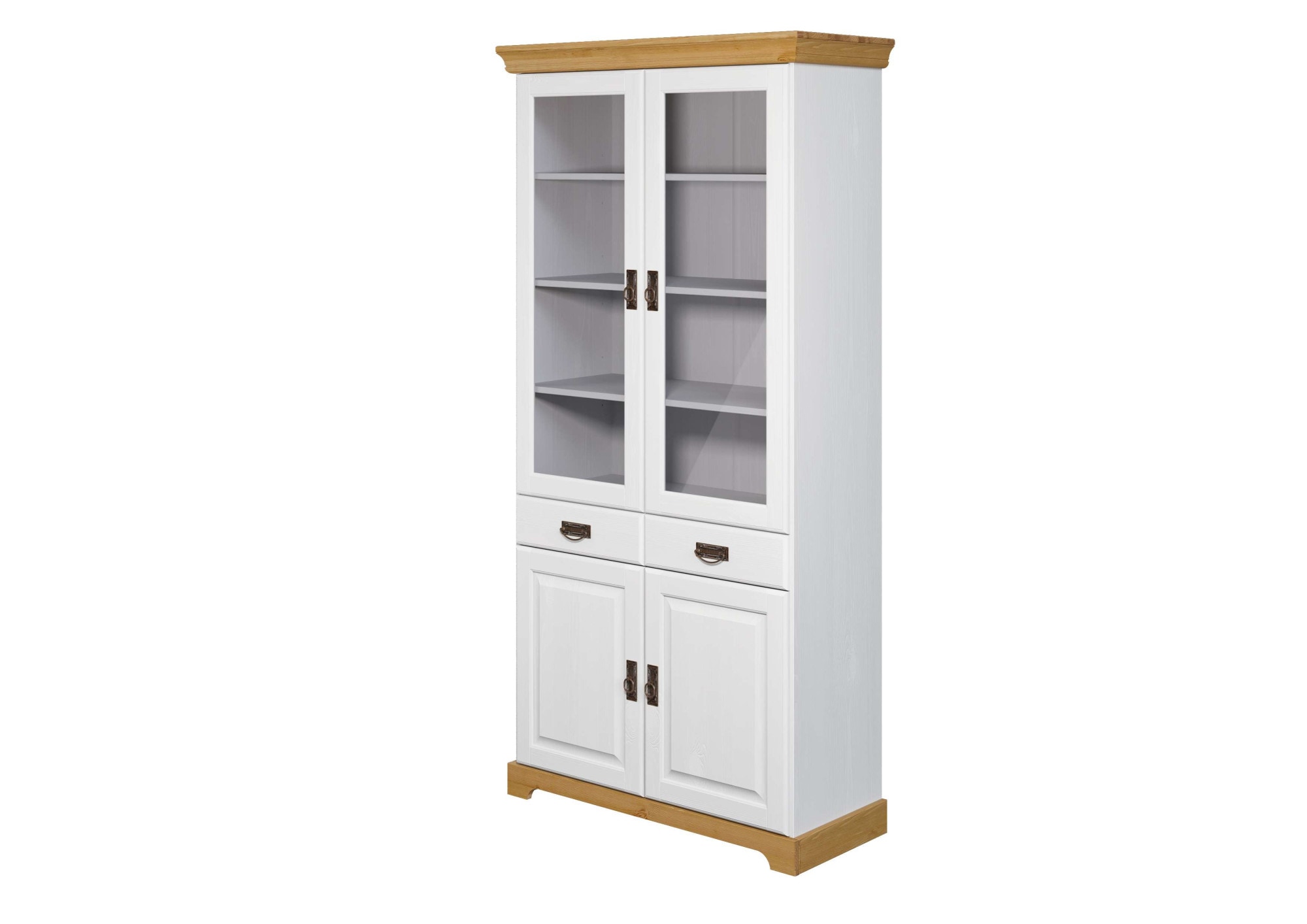 OTTO home Vitrine "Rügen" zertifiziertes Massivholz, Höhe 192 cm, im Landhausstil