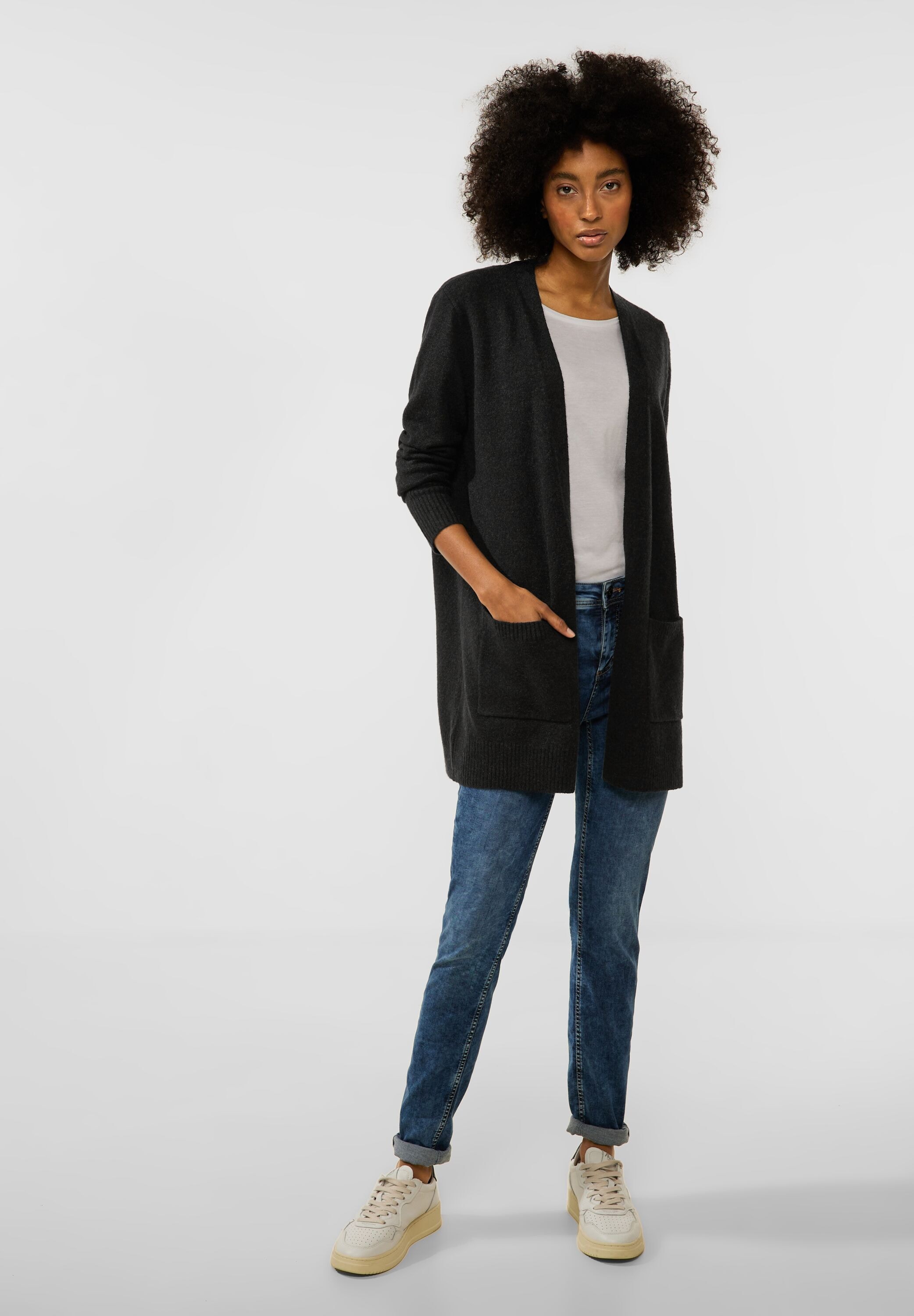 STREET ONE Longstrickjacke, verschlusslos