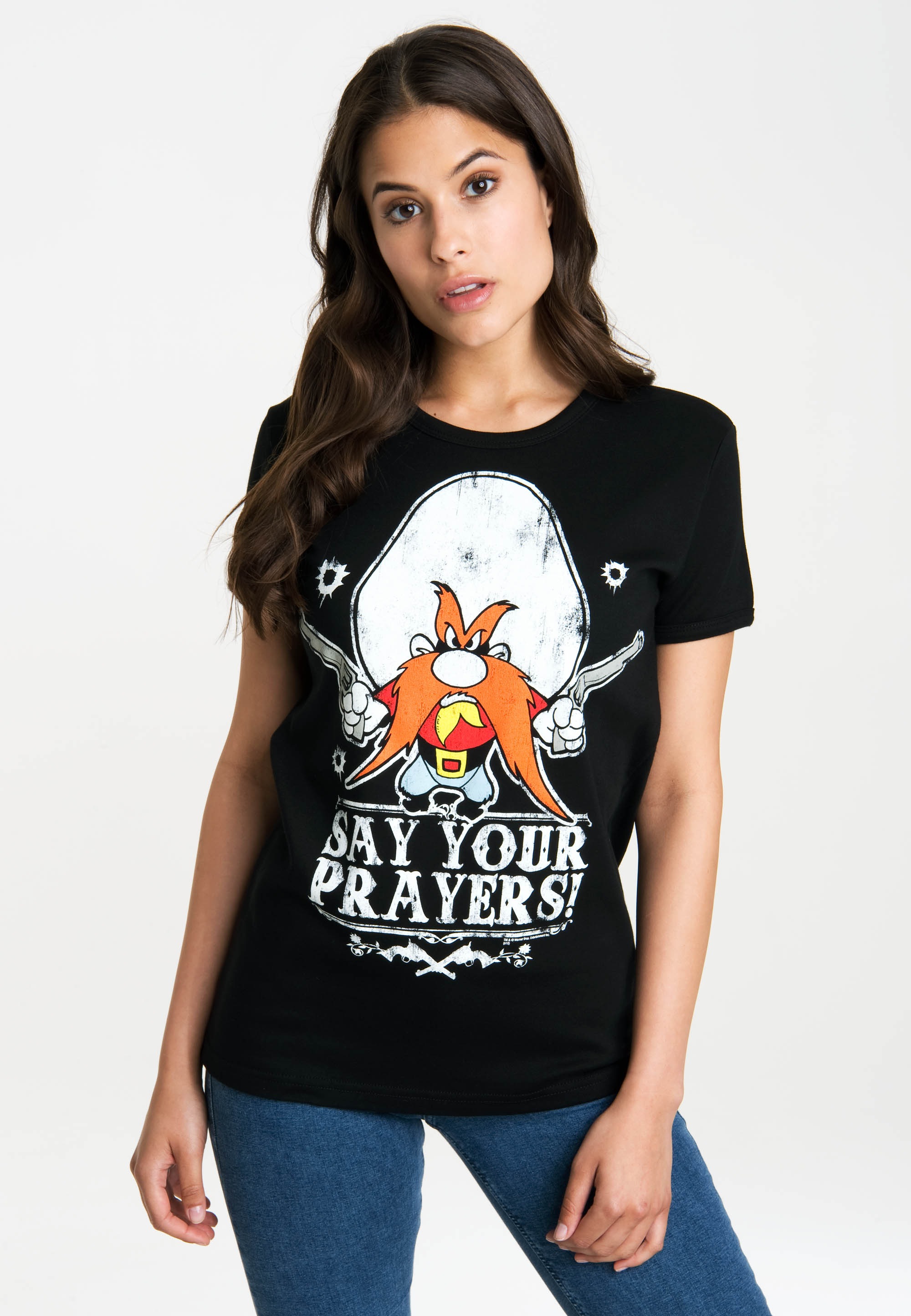 T-Shirt »Looney Tunes – Say Your Prayers«, mit lizenzierten Originaldesign