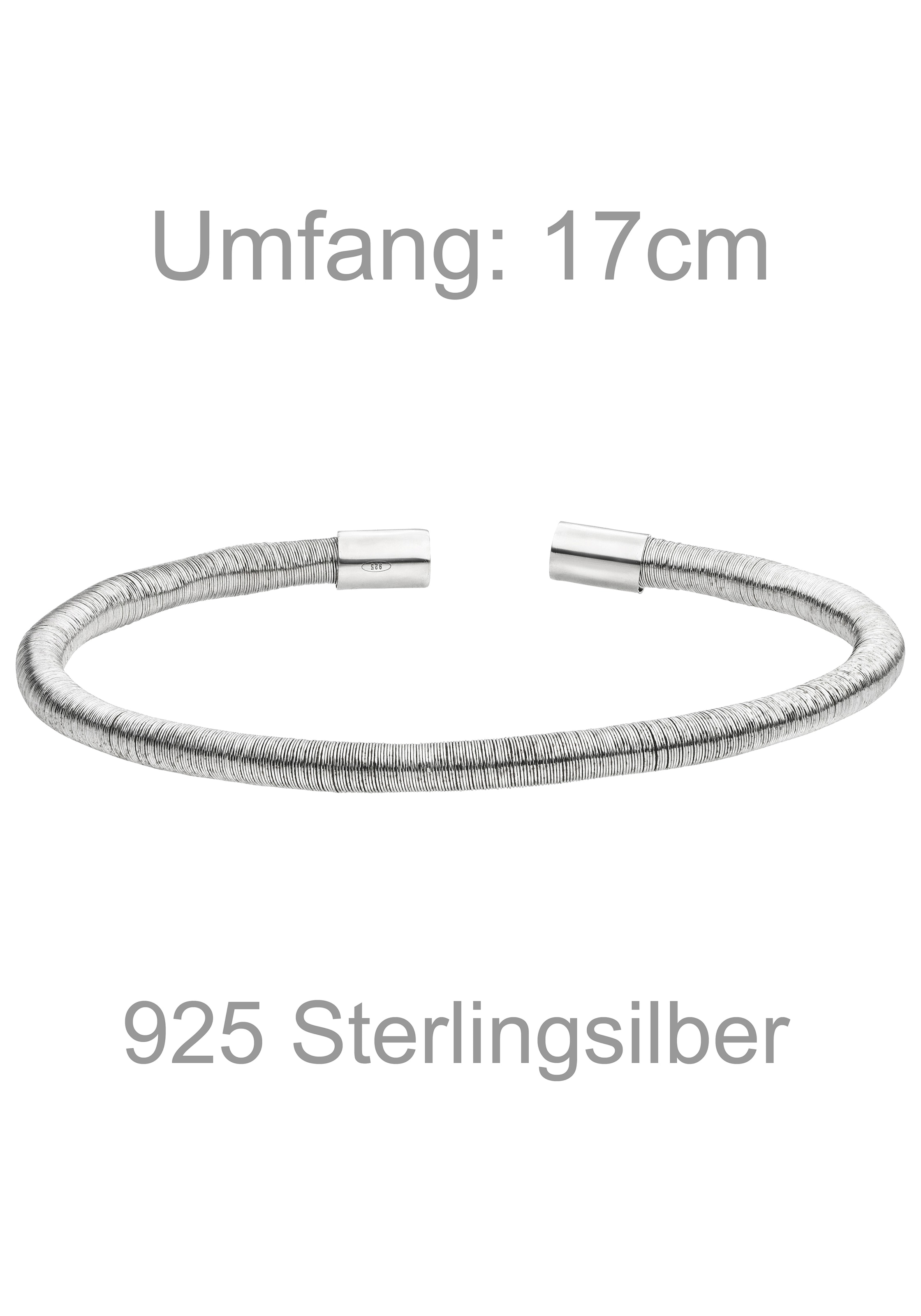 JOBO Armspange »offener Armreif« 925 Silber 17 cm