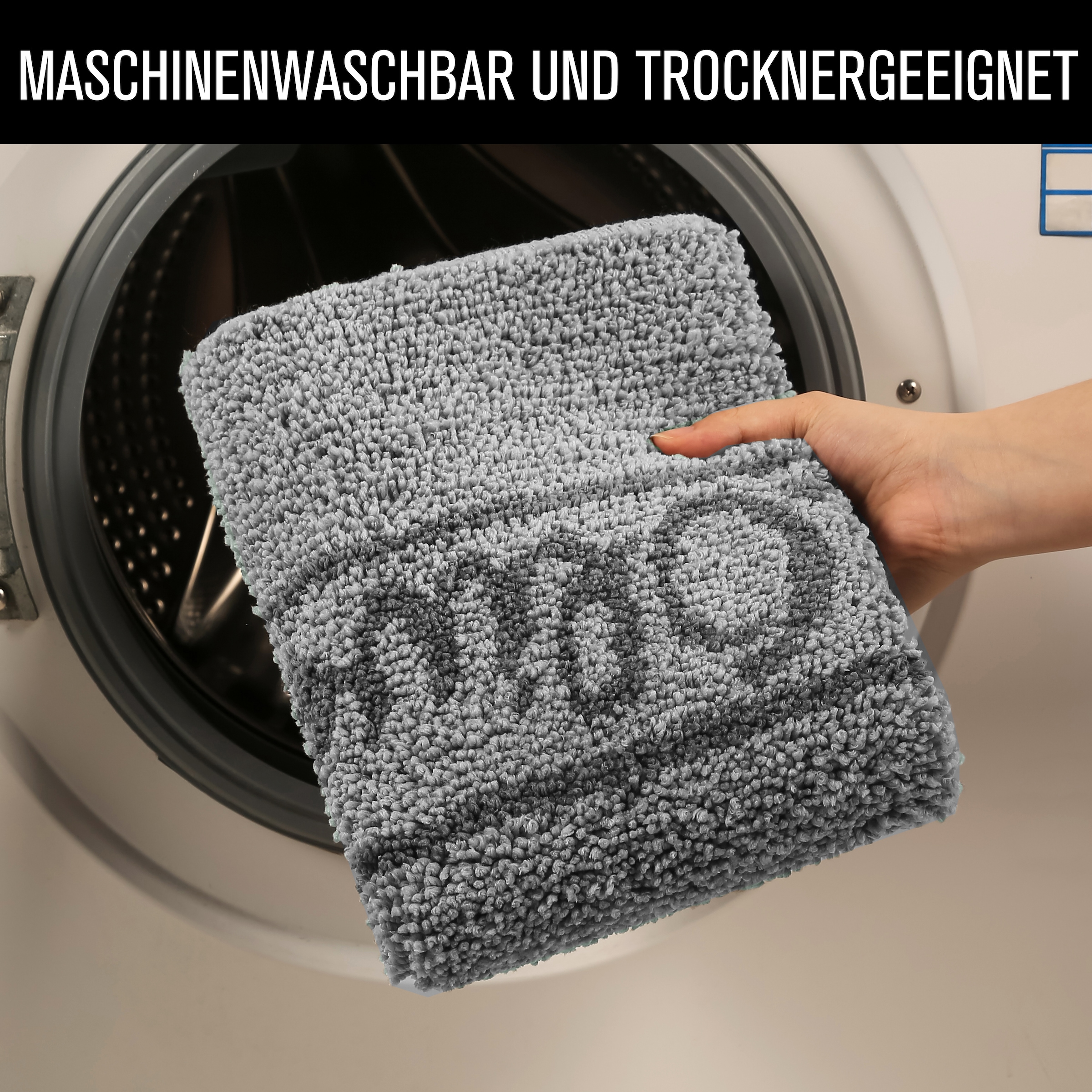 s.Oliver Badematte »Allie, Badvorleger, Badezimmer Teppich, Duschvorleger« Höhe 10 mm rutschhemmend beschichtet schnell trocknend | strapazierfähig Badteppich, weiche Haptik, unifarben mit s.Oliver Schriftzug