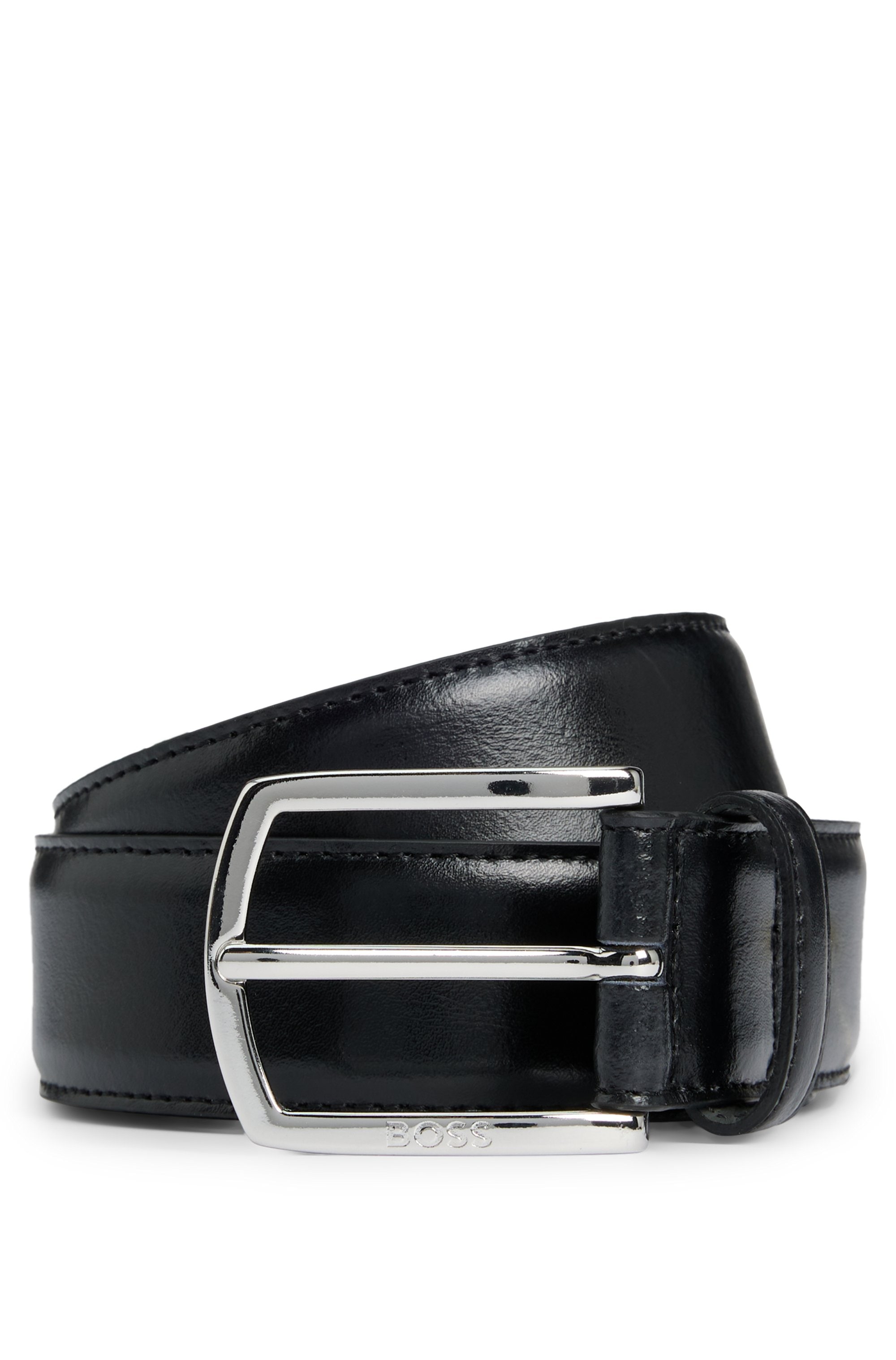 BOSS Ledergürtel "Claus-Tx-St Sz35", mit Logo-Gravur am Verschluss günstig online kaufen