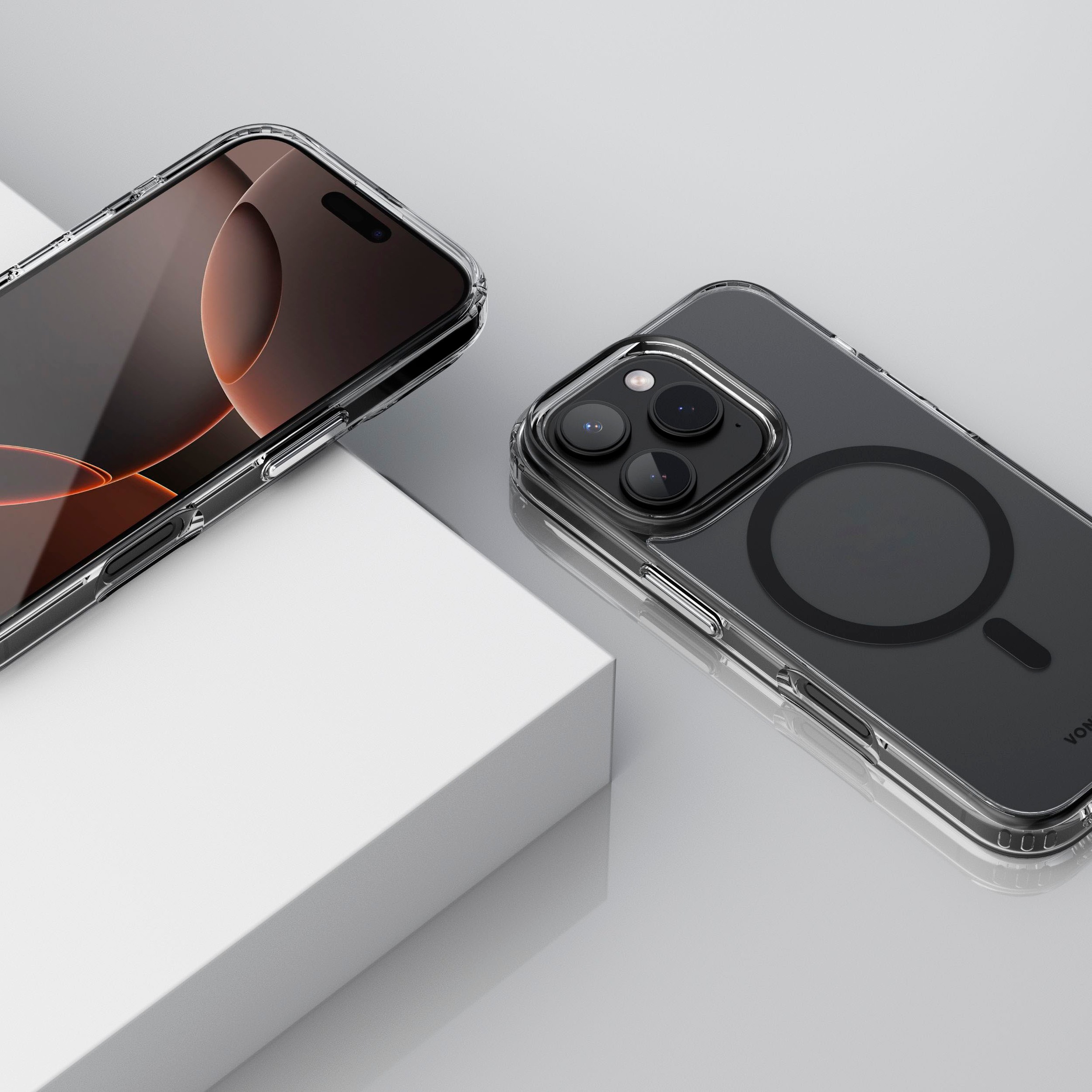 VONMÄHLEN Smartphone-Hülle »iPhone 16 Pro Max, Transparent Case - Schutzhülle,Black«
