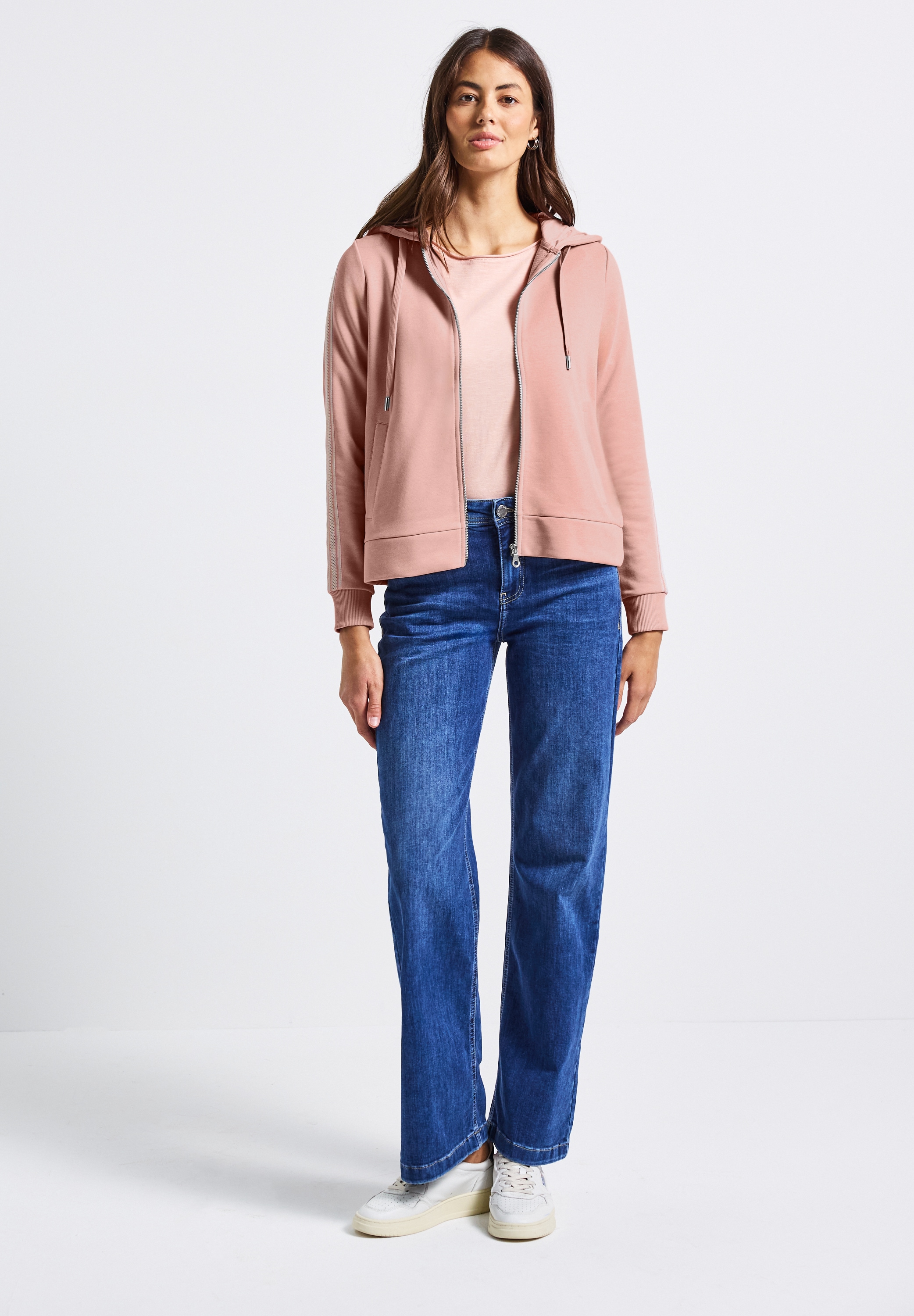 STREET ONE Sweatjacke, im soften Baumwoll-Mix