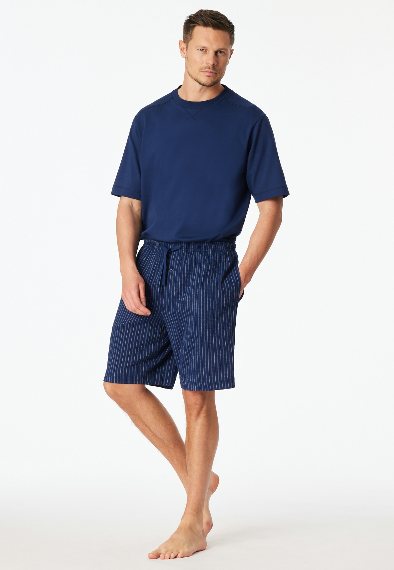 Schiesser Pyjamahose "Mix + Relax" mit Gummizug, Cotton-Mix, mit seitlichen Eingrifftaschen