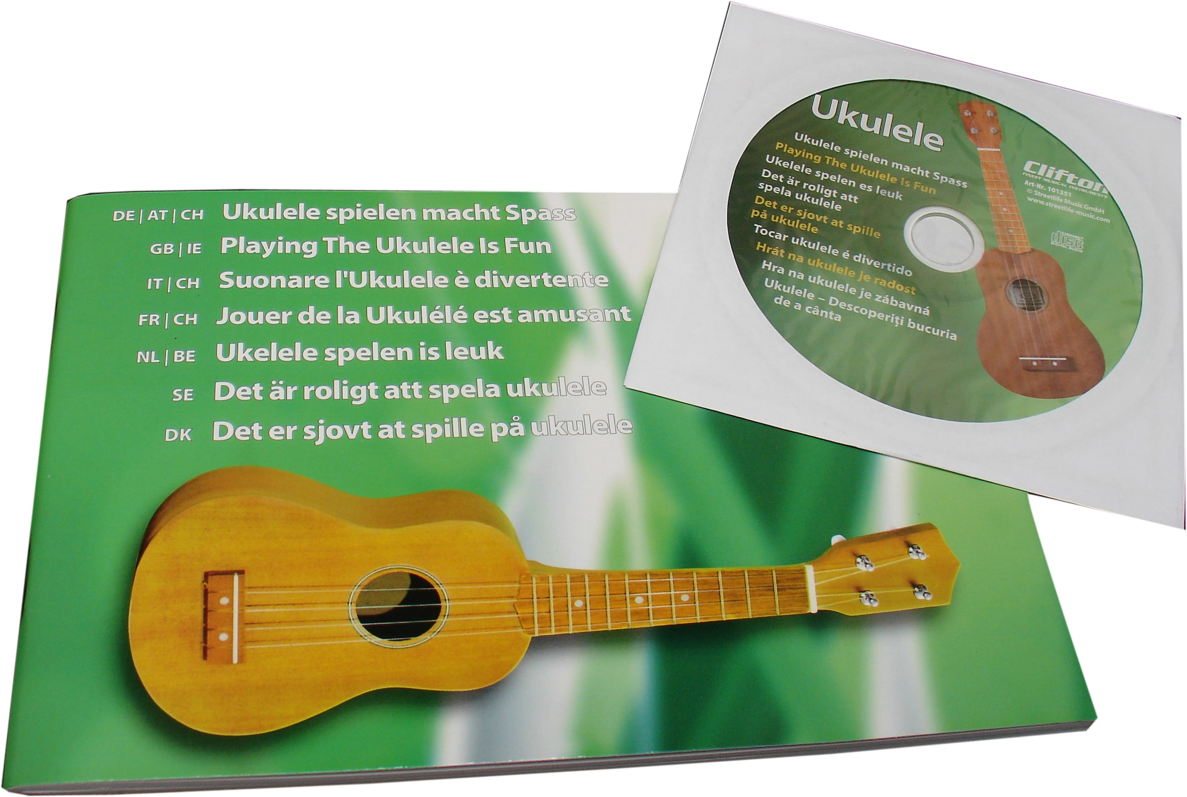 Clifton Ukulele »Sopran Ukulele mit Buch und CD, braun«