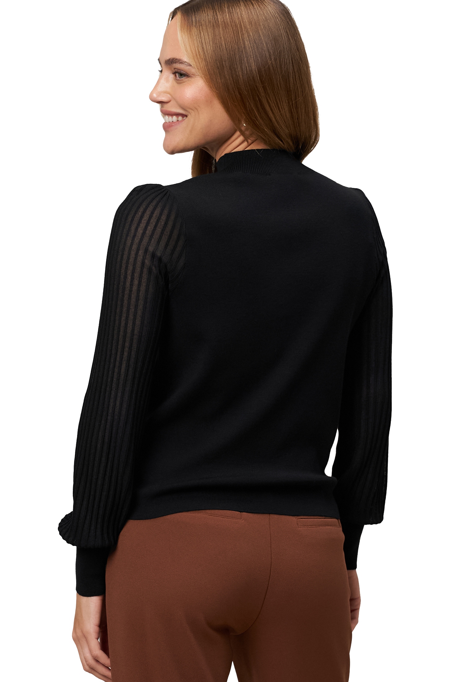 Zero Strickpullover »zero Damen Strickpullover mit transparenten Ärmeln«, (1 tlg.), weiteres Detail