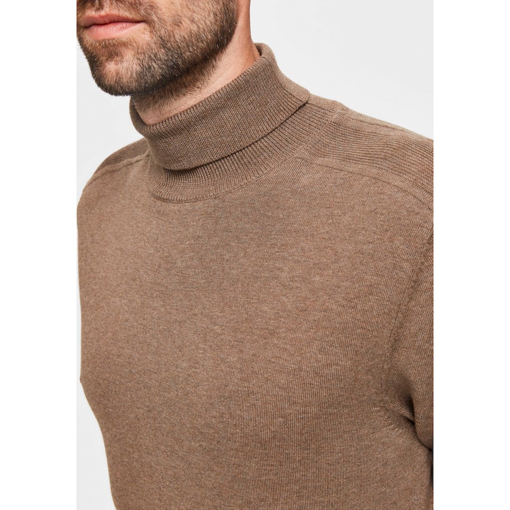 SELECTED HOMME Strickpullover »SLHBERG ROLL NECK NOOS«