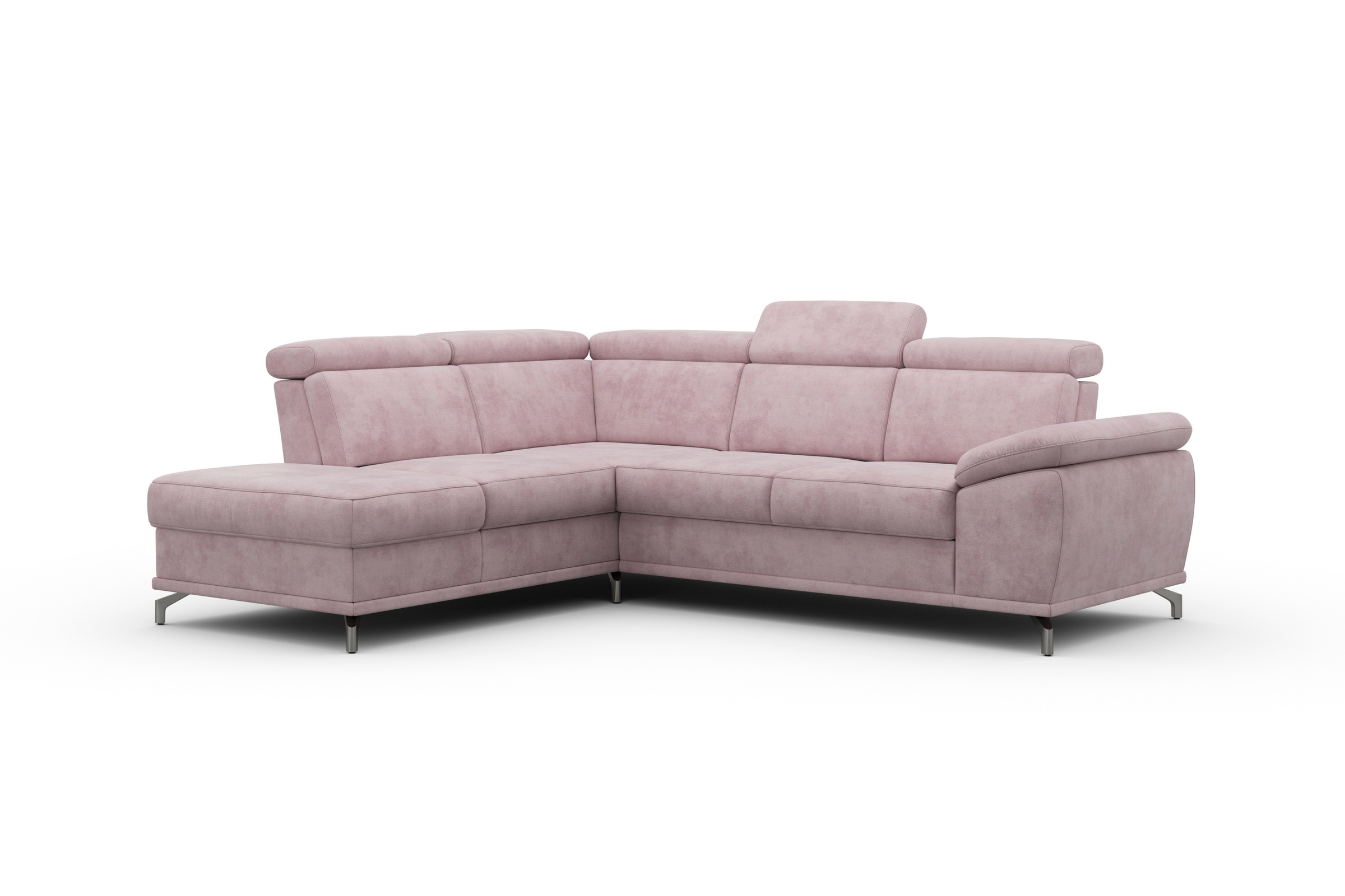 sit&more Ecksofa »Cabrio L-Form, mit Sitztiefenverstellung, Arm- und Kopfteilverstellung«, 3 Nierenkissen, Federkern, optional Bettfunktion und Stauraum