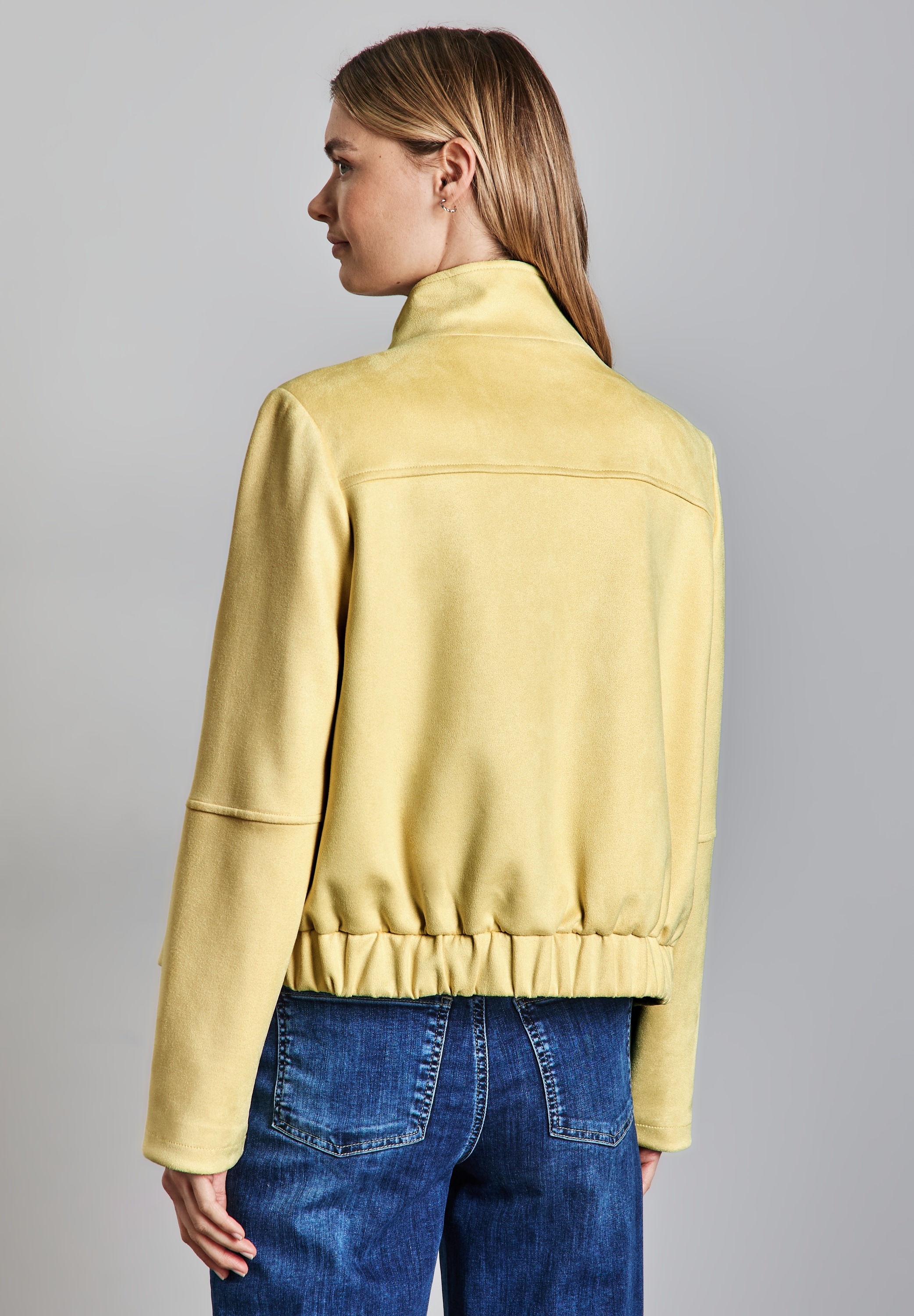 STREET ONE Lederimitatjacke, ohne Kapuze, aus softem Materialmix