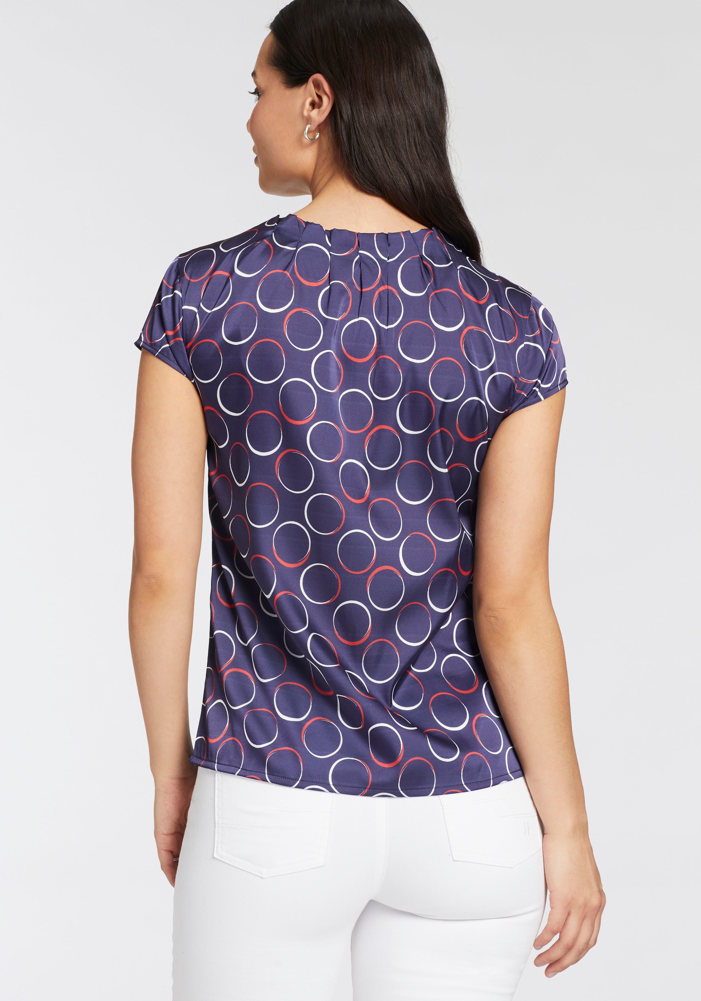 HECHTER PARIS Druckbluse, mit Raffung am Hals