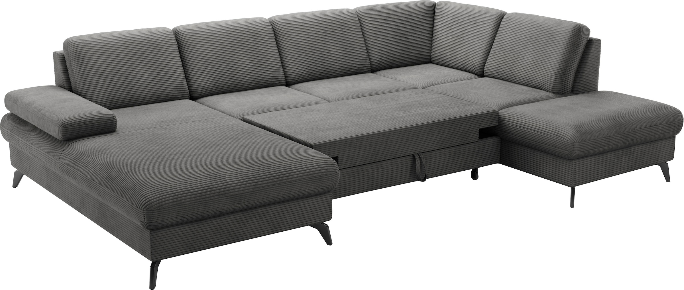 sit&more Wohnlandschaft »Morris Jubi U-Form«, inkl. Armteilfunktion und 1 Zierkissen, wahlweise mit Bettfunktion
