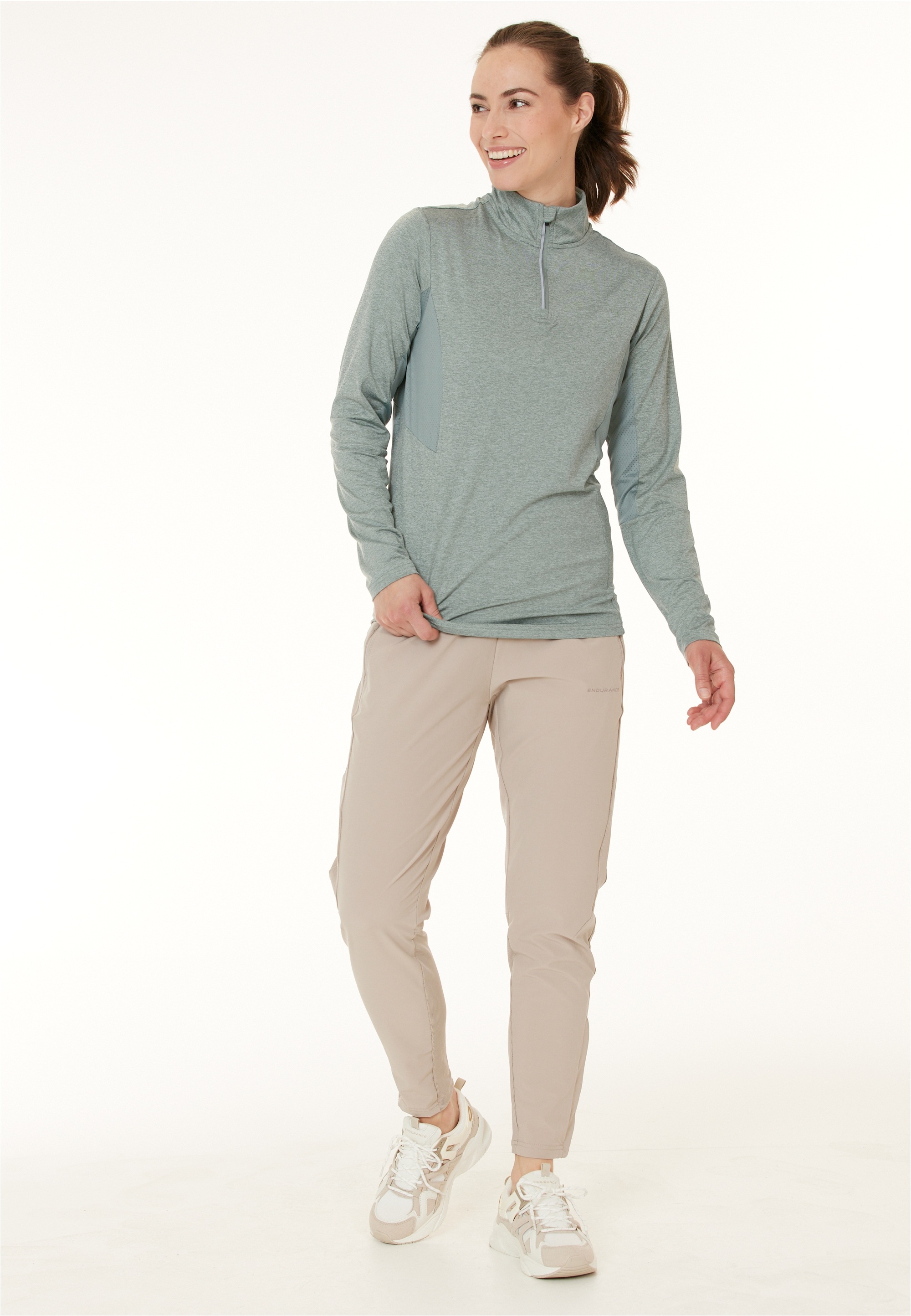 ENDURANCE Langarmshirt »JOCEE W Midlayer«, (1 tlg.), mit reflektierenden Details