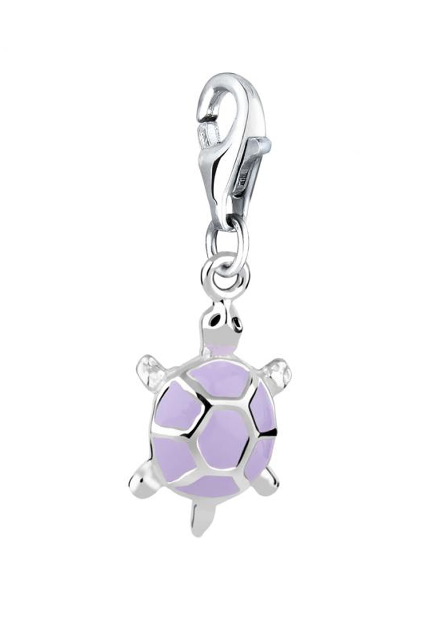 Nenalina Charm-Einhänger »Anhänger Schildkröte Emaille Pastell 925 Silber«