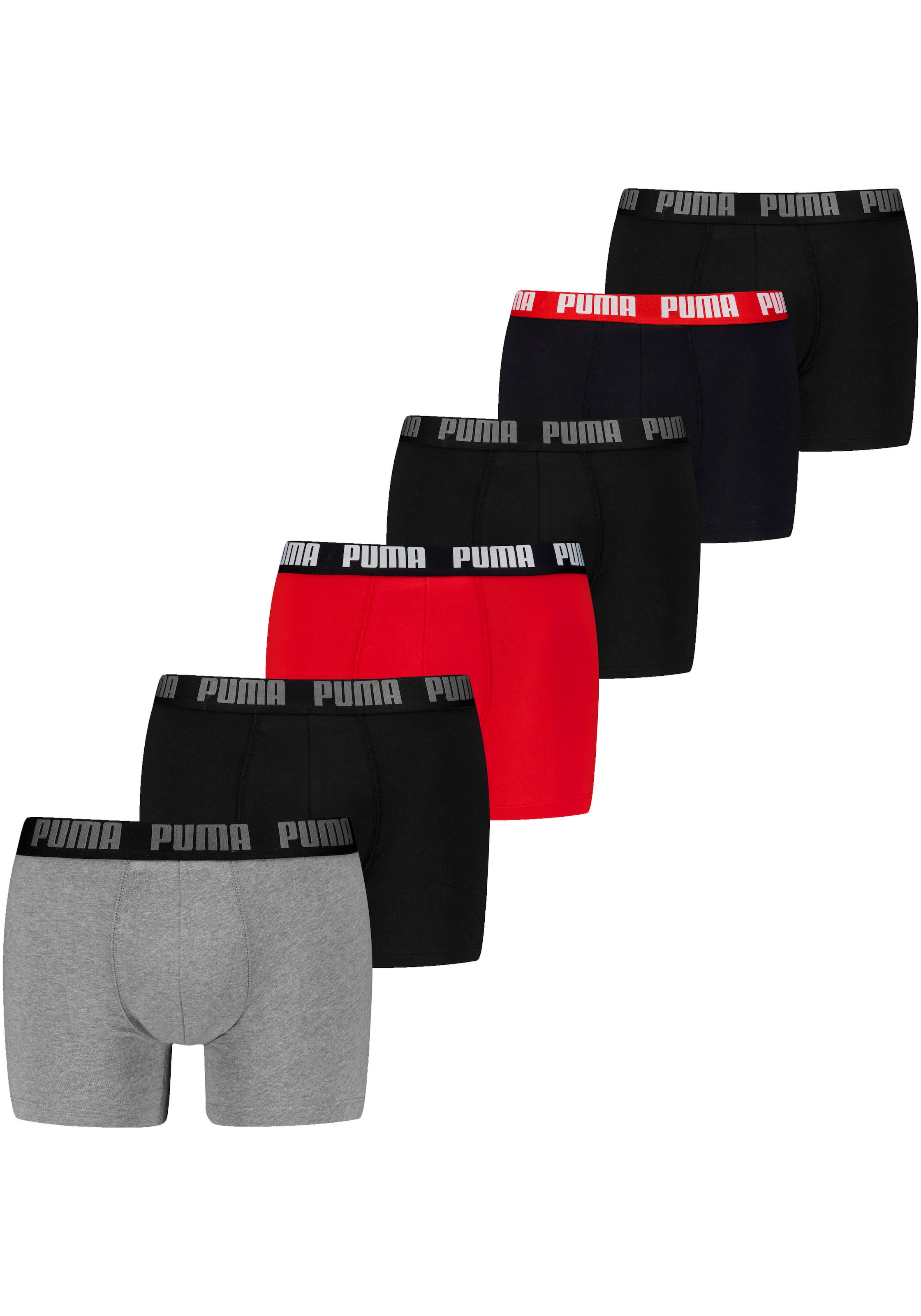 PUMA Boxer, (6er Pack), mit elastischem Logobund